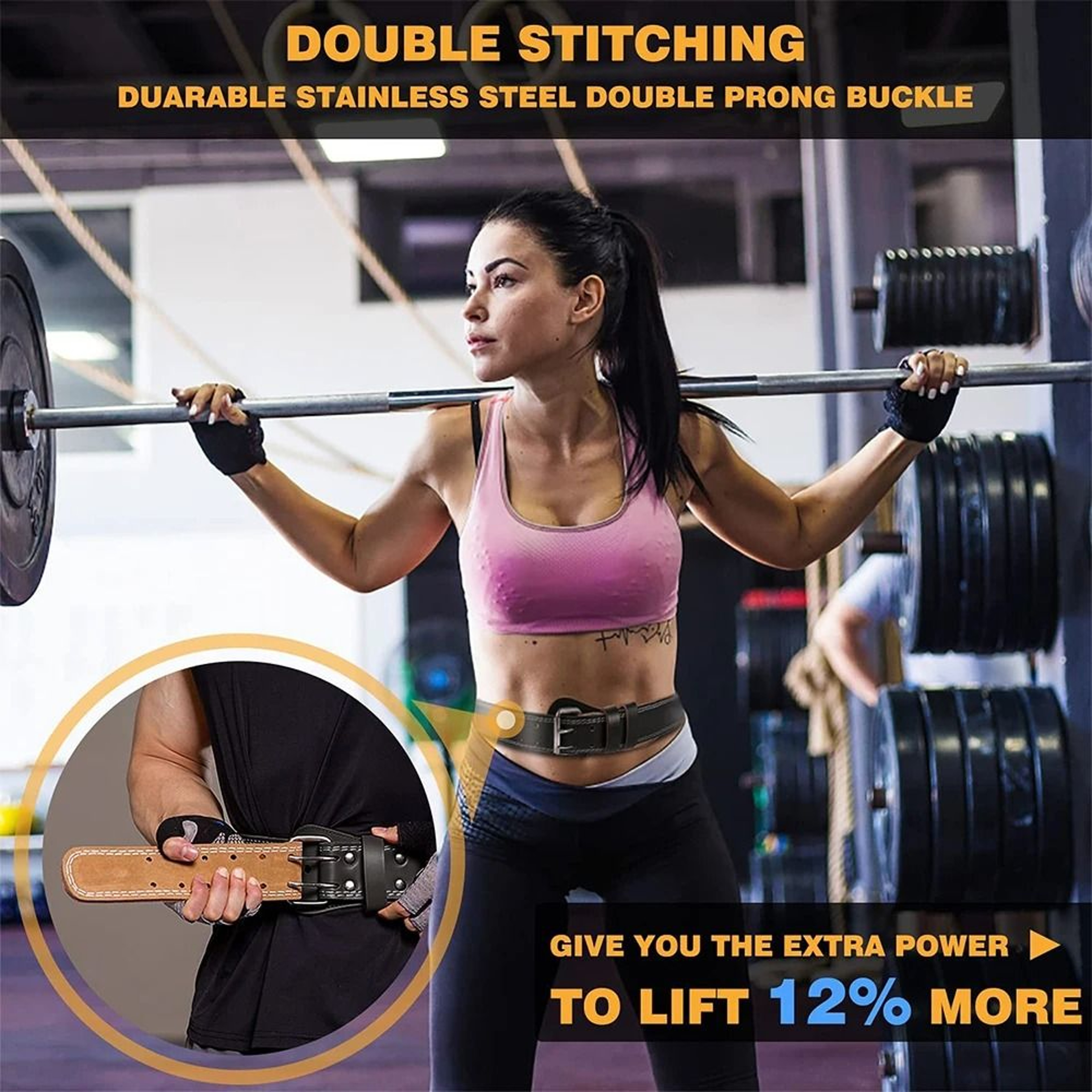 Adjustable Leather Weightlifting Belt For Gym Training 5