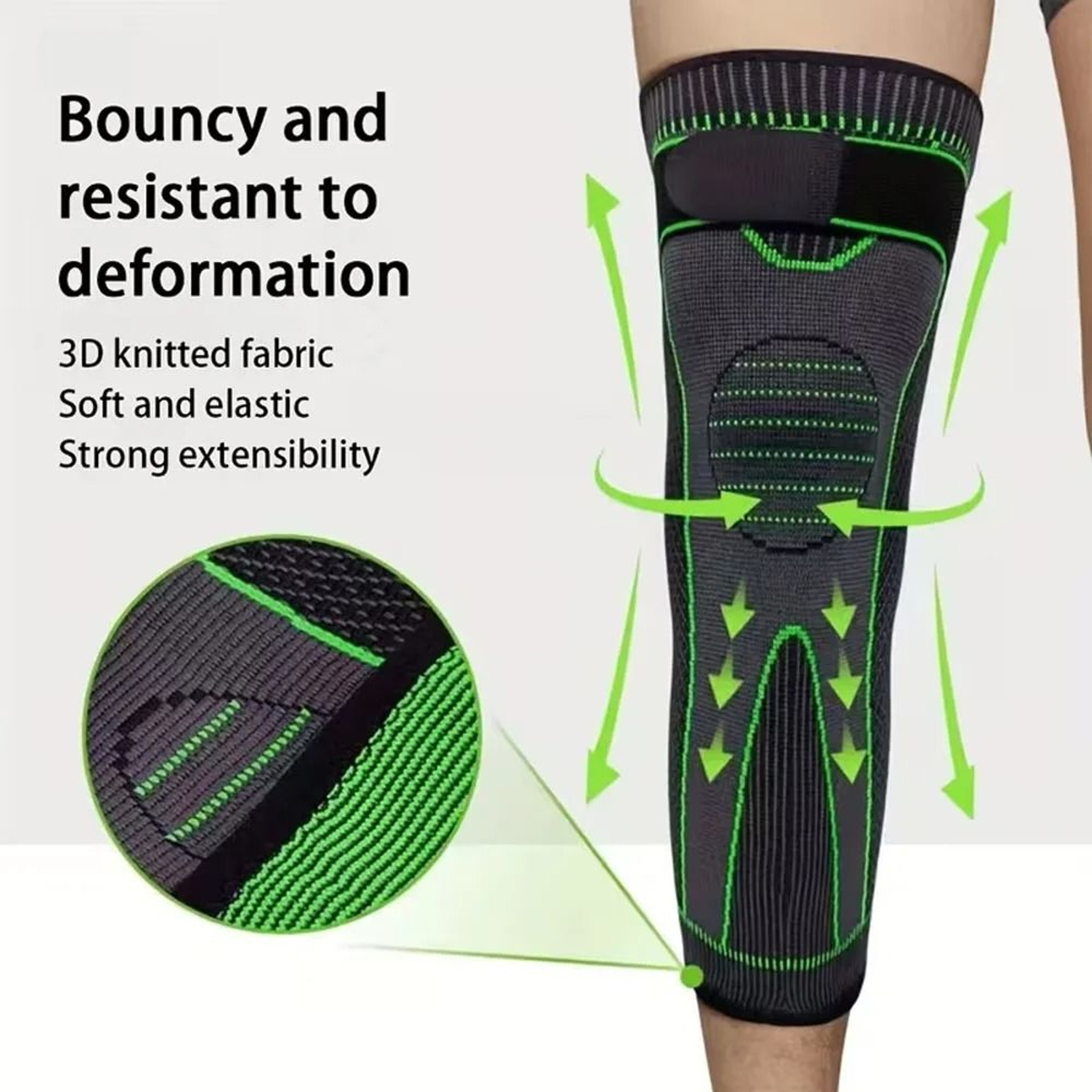 FlexiFit Long Compression Knee Sleeves Pair 5