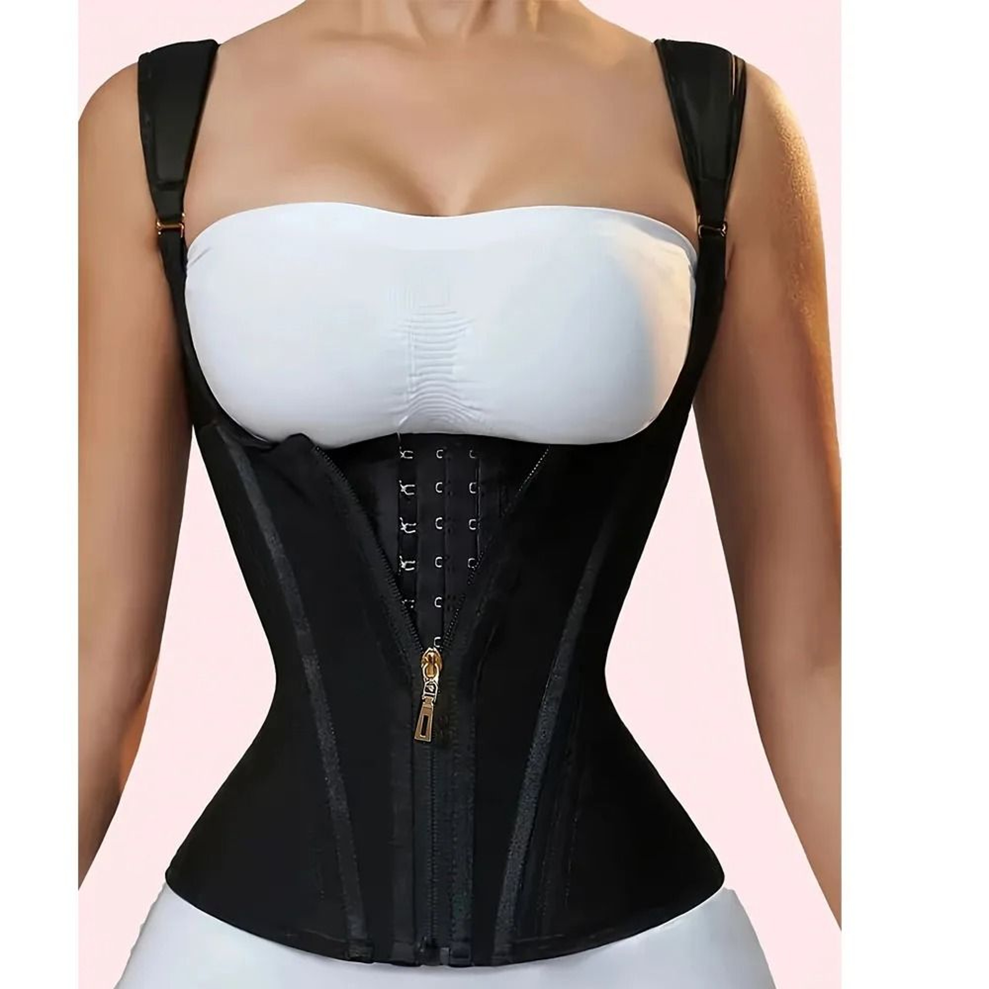 Plus Size Tummy Control Corset Vest With Full Back Shaping Support 1