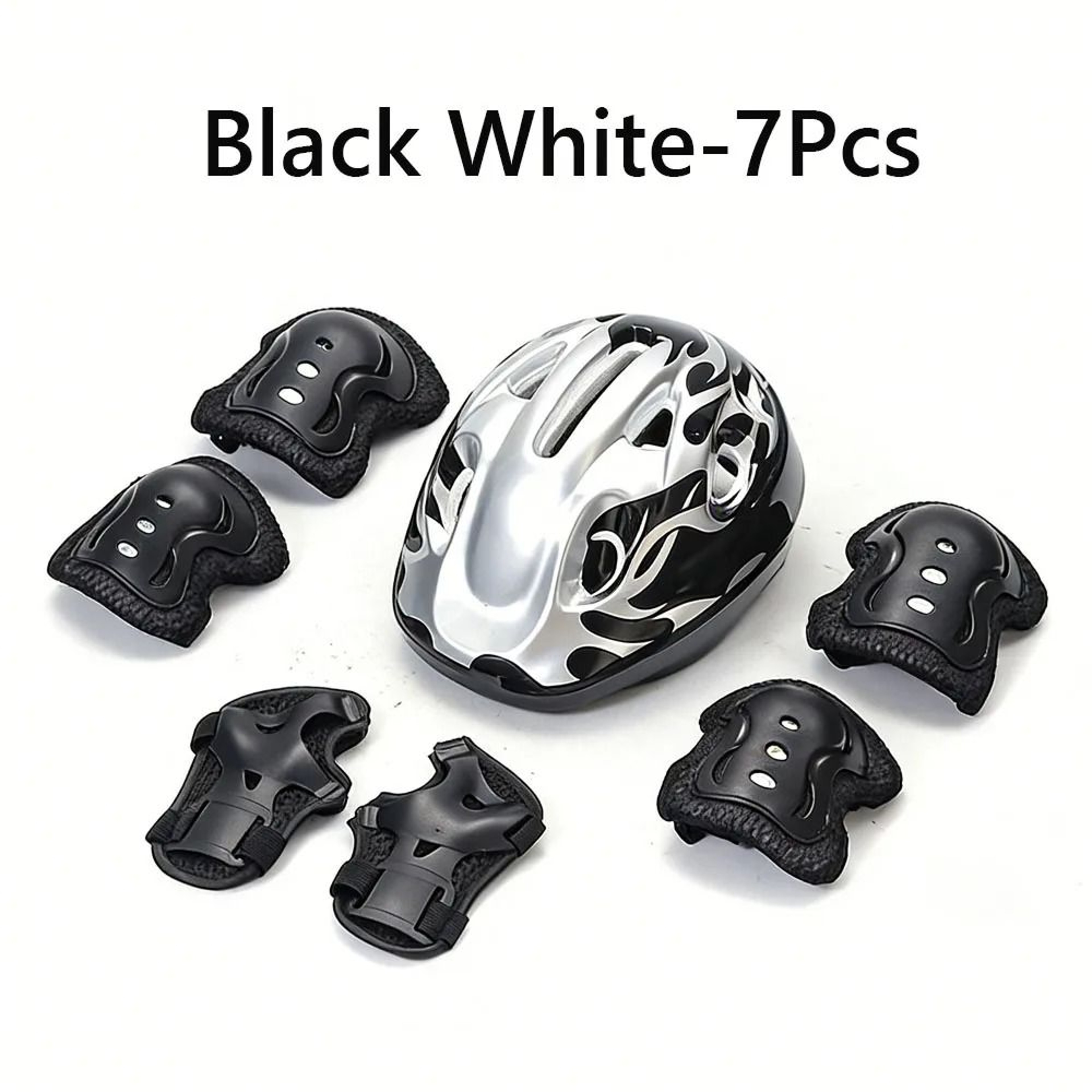 Complete Kids Skating Protective Gear Set With Helmet Pads Wrist Guards 2