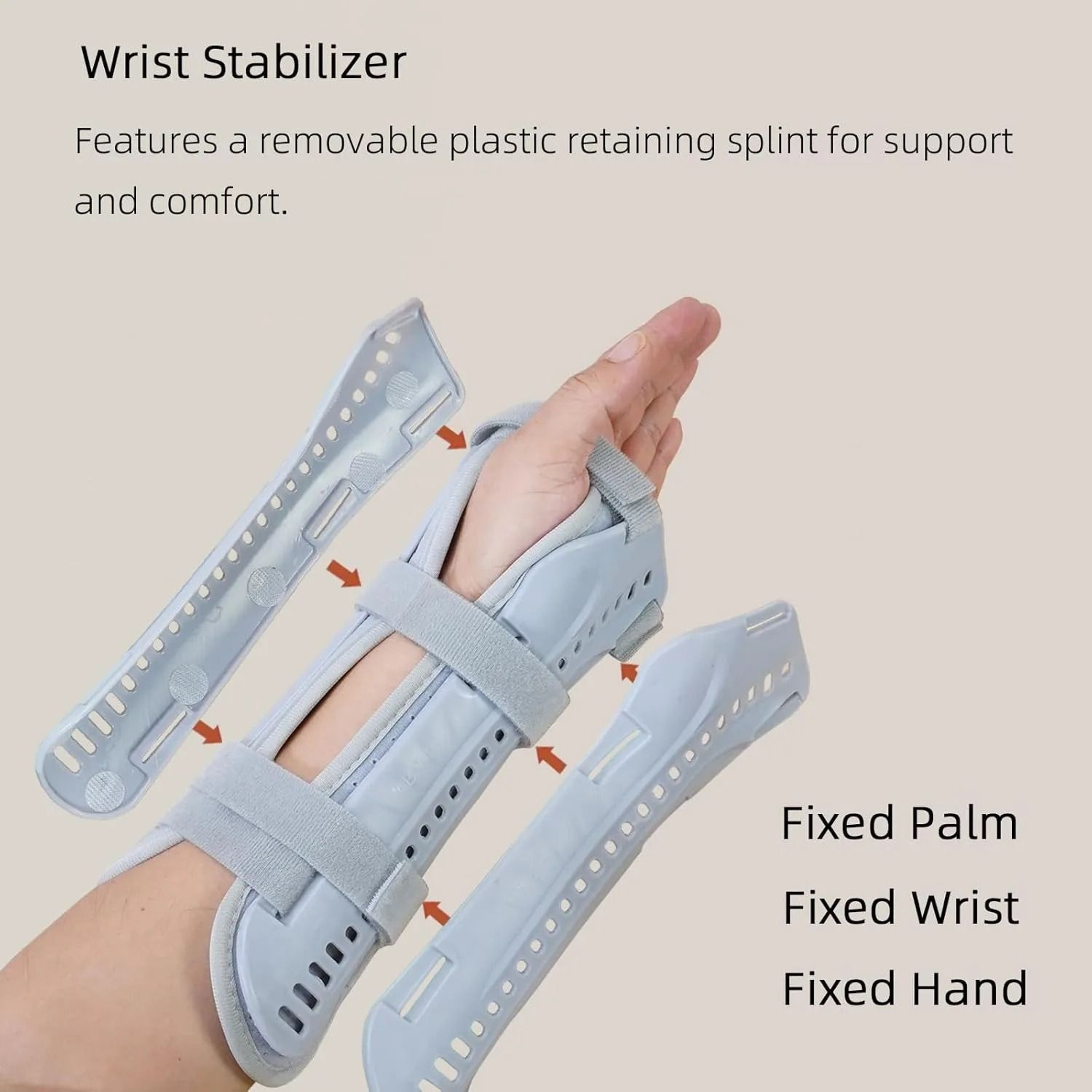 Adjustable Removable Wrist Fracture Splint Brace For Adult Recovery And Support 3
