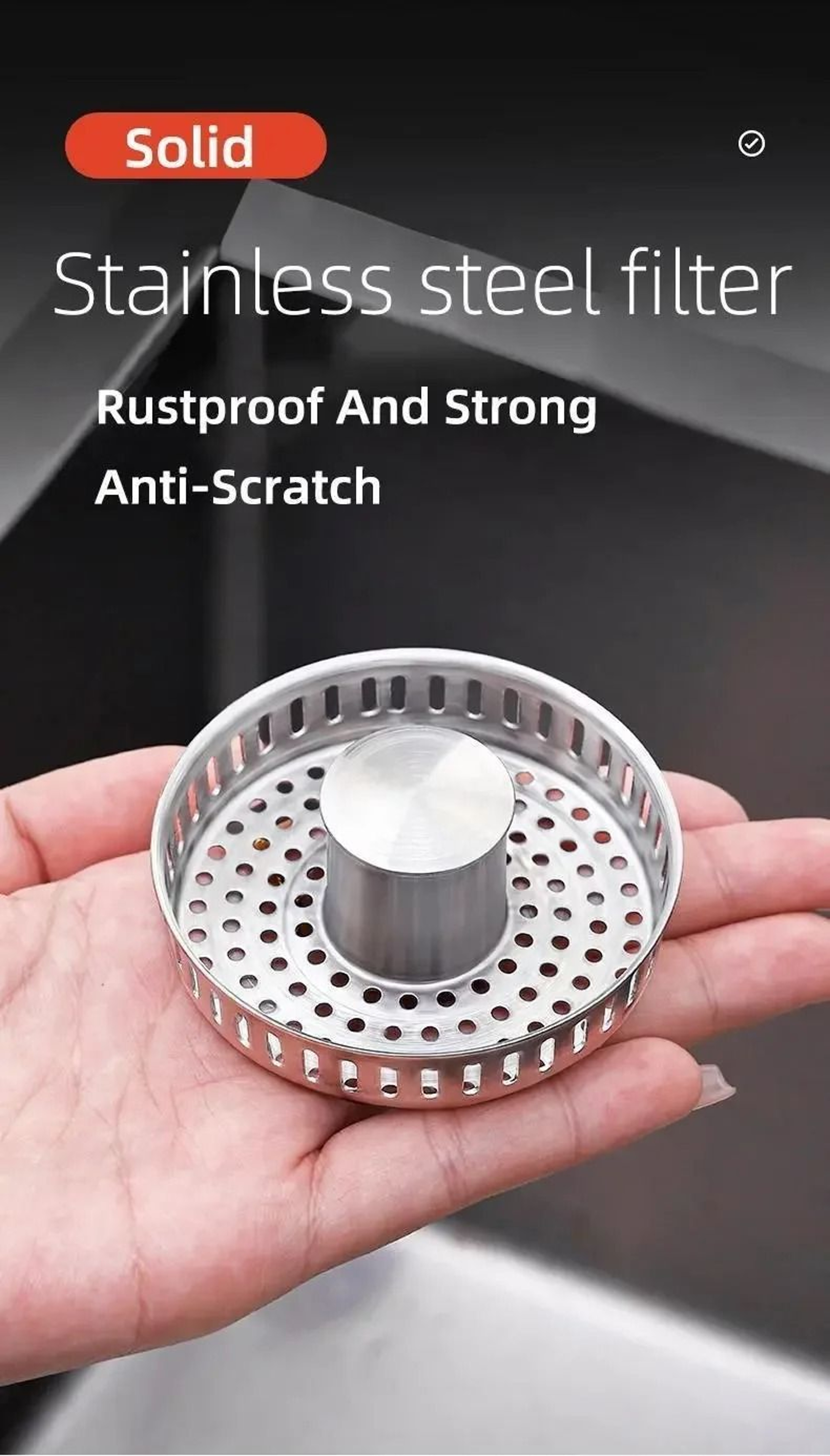 CleanFlow 3 In 1 Kitchen Sink Strainer With Pop Up Stopper 1