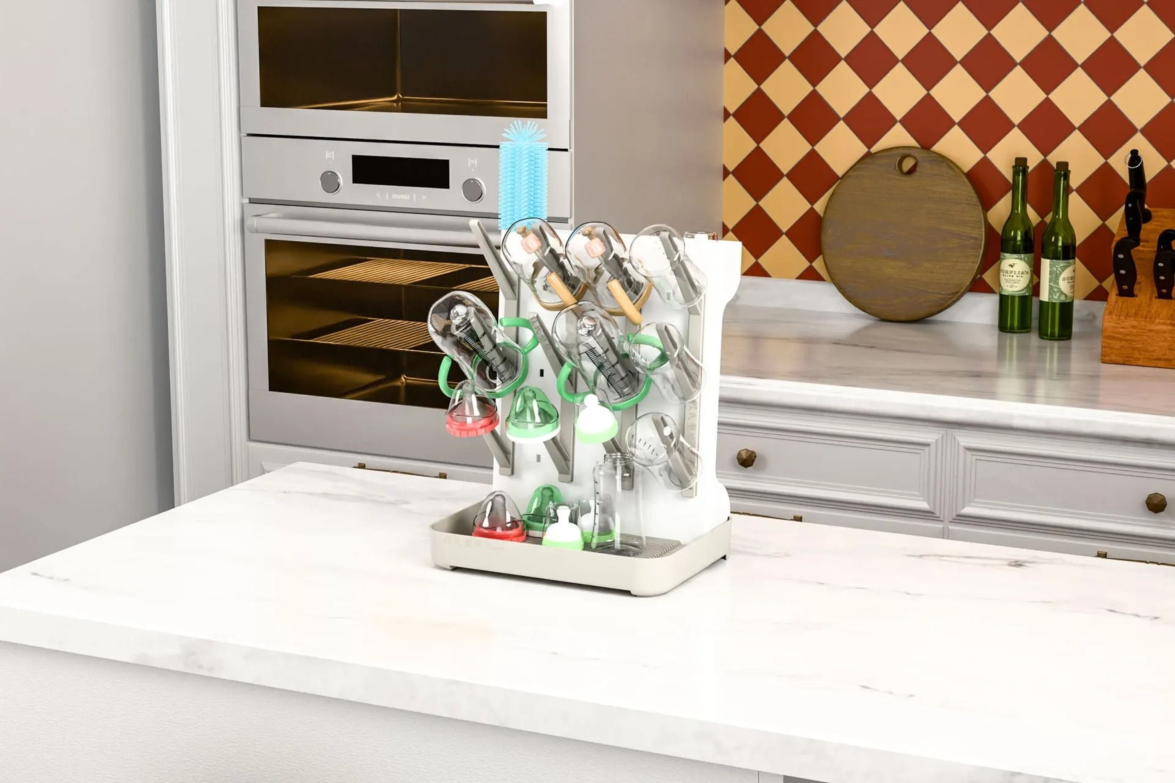 DryNest Baby Bottle Drying Rack With Space Saving Vertical Design 4