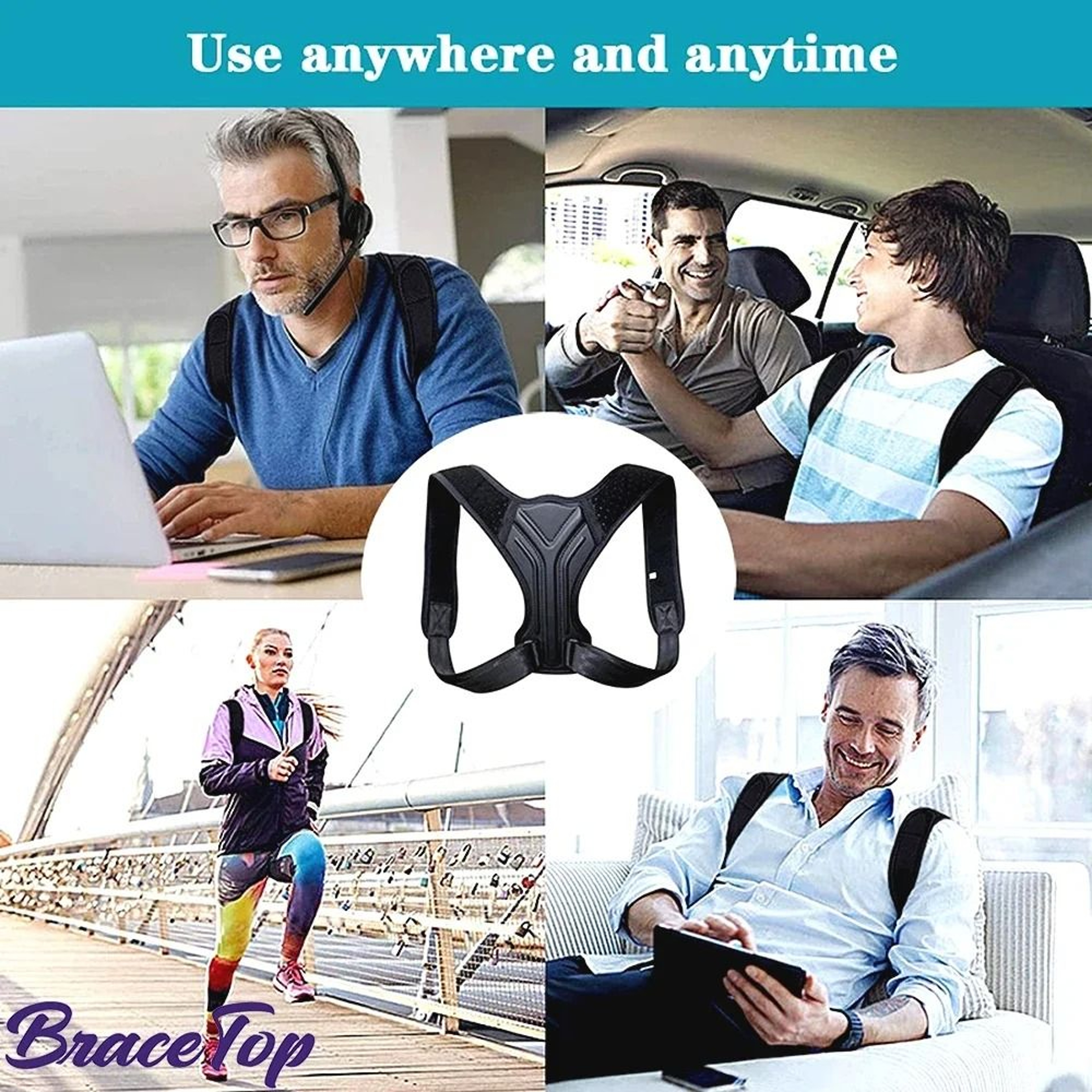 Adjustable Upper Back Posture Corrector And Shoulder Support 3