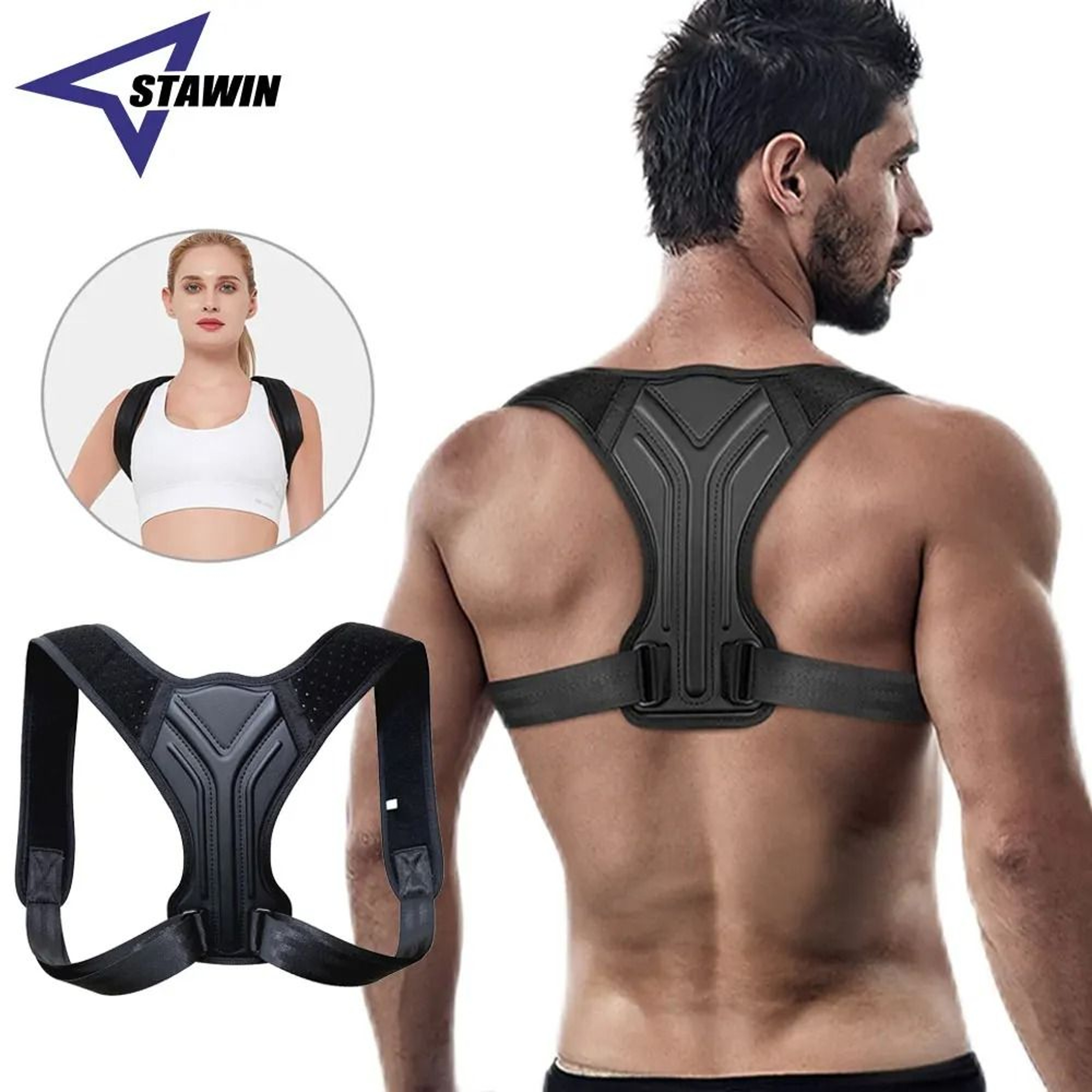 Adjustable Upper Back Posture Corrector And Shoulder Support 7
