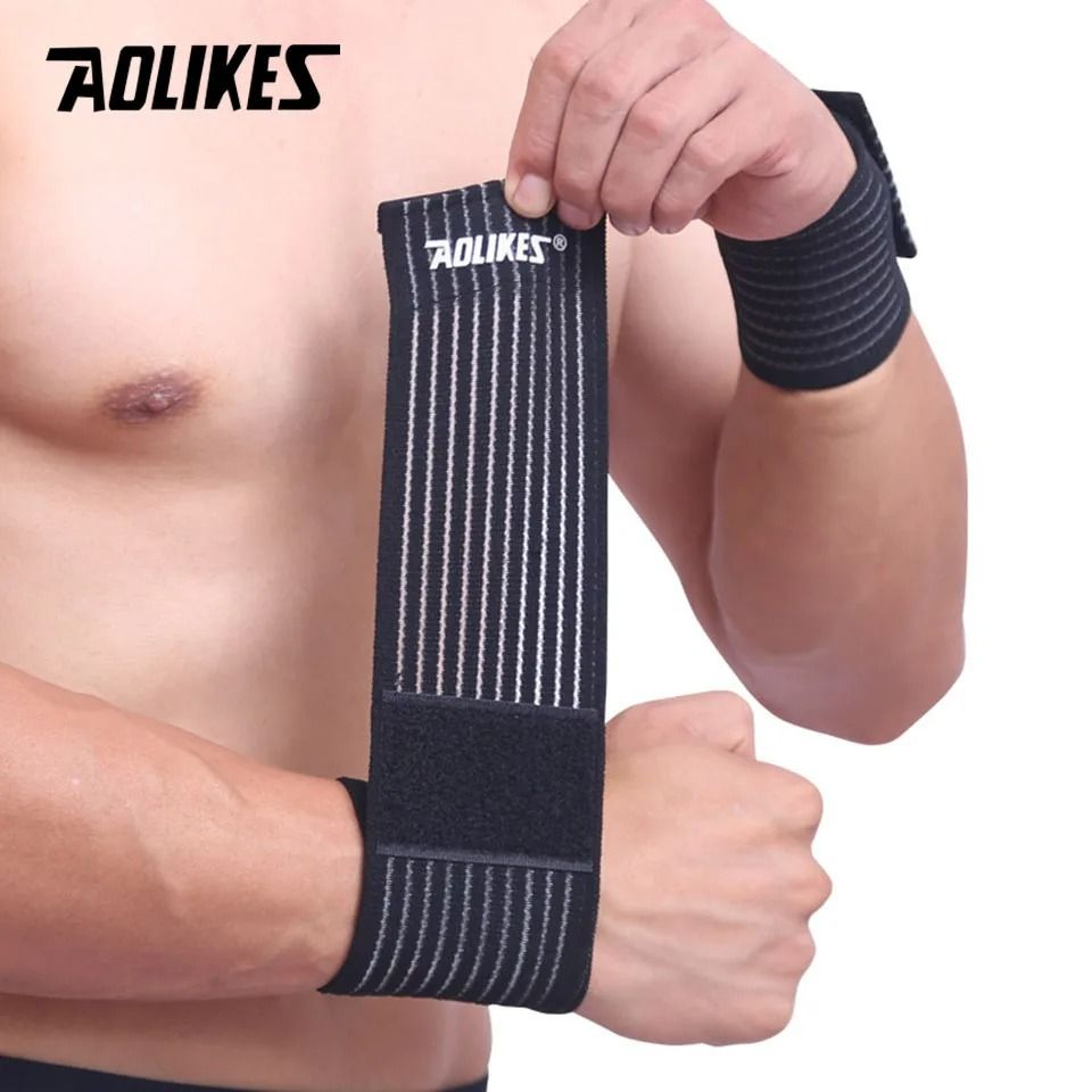 AOLIKES Adjustable Cotton Gym Wrist Support Wrap 10