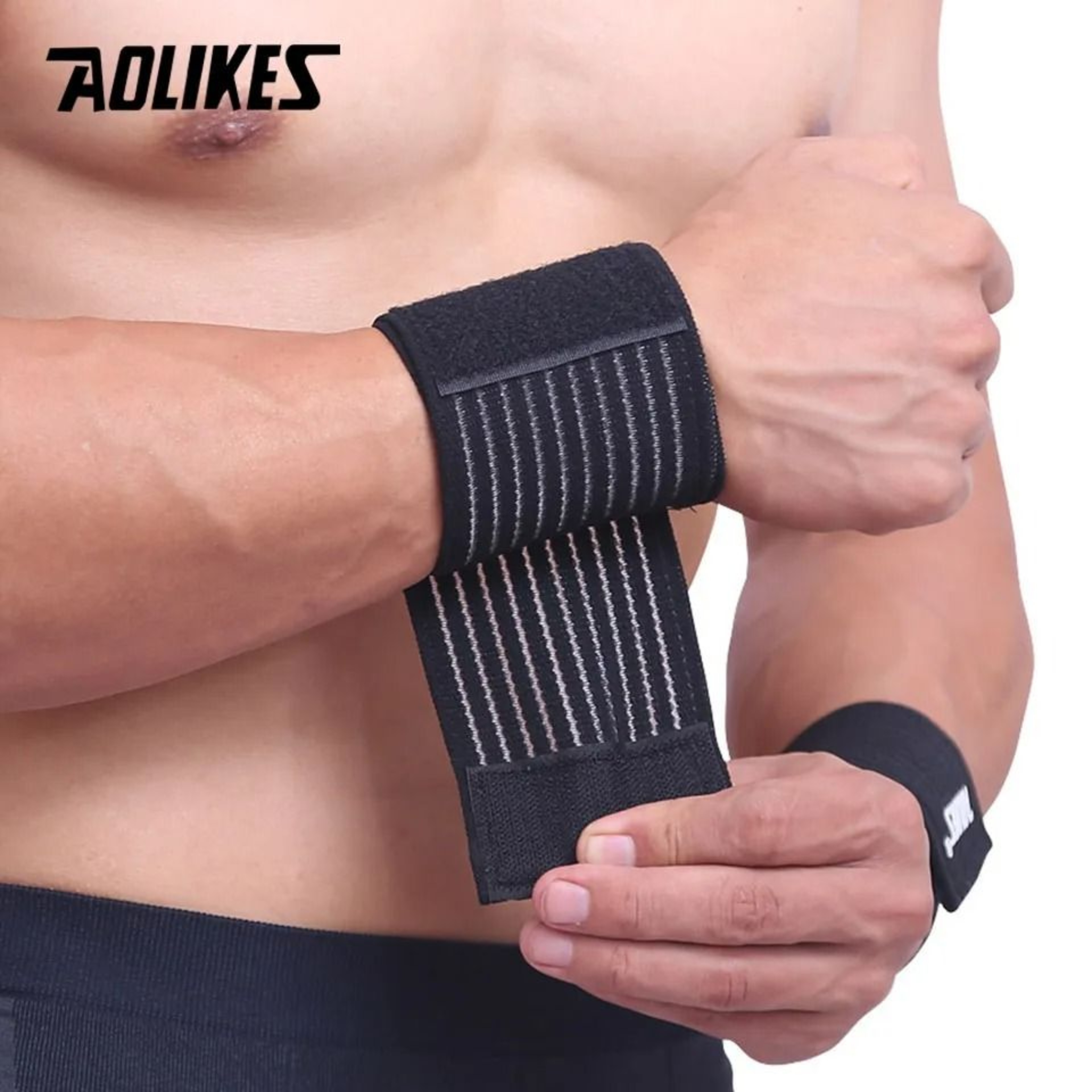 AOLIKES Adjustable Cotton Gym Wrist Support Wrap 11