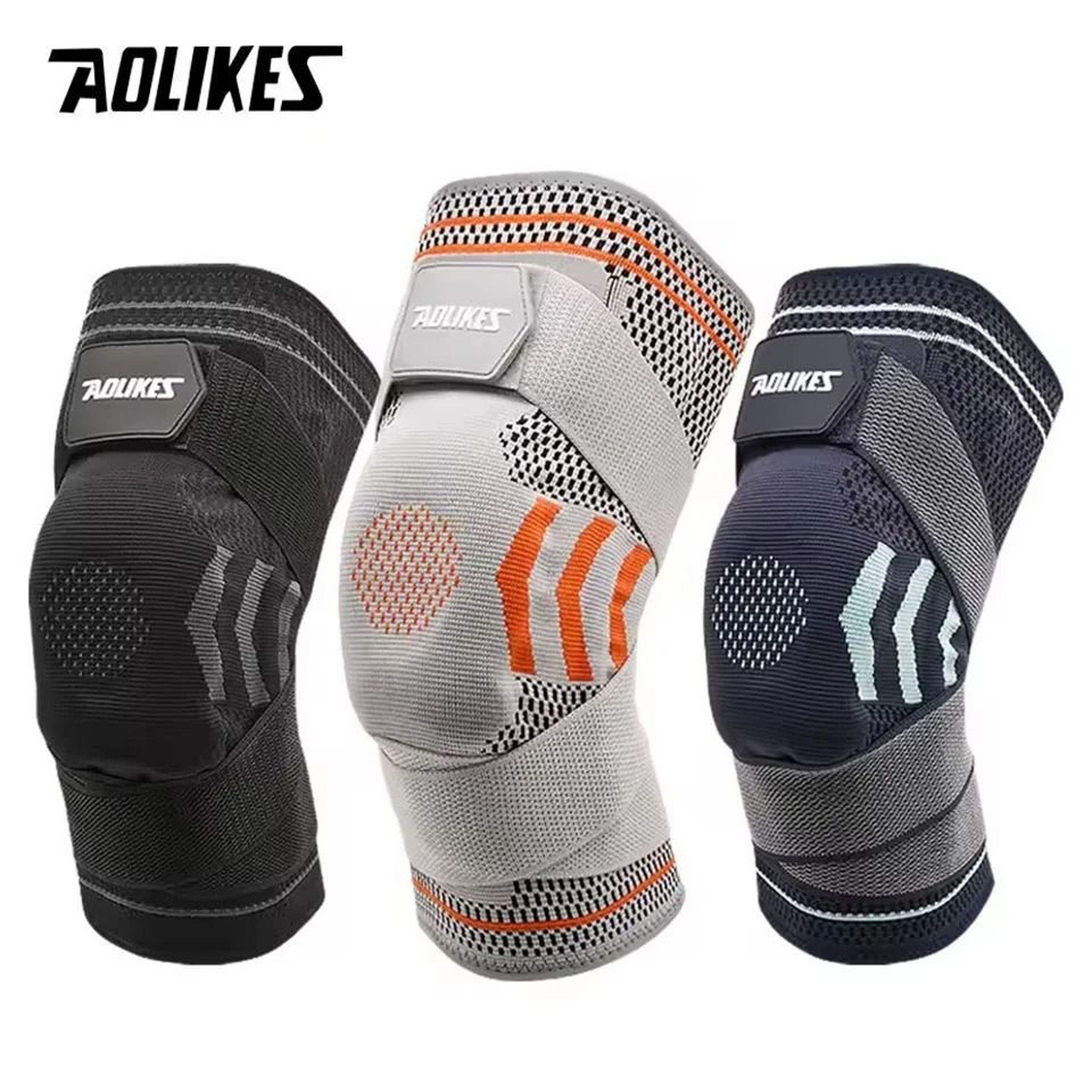 AOLIKES Adjustable Knee Brace With Compression Straps 9