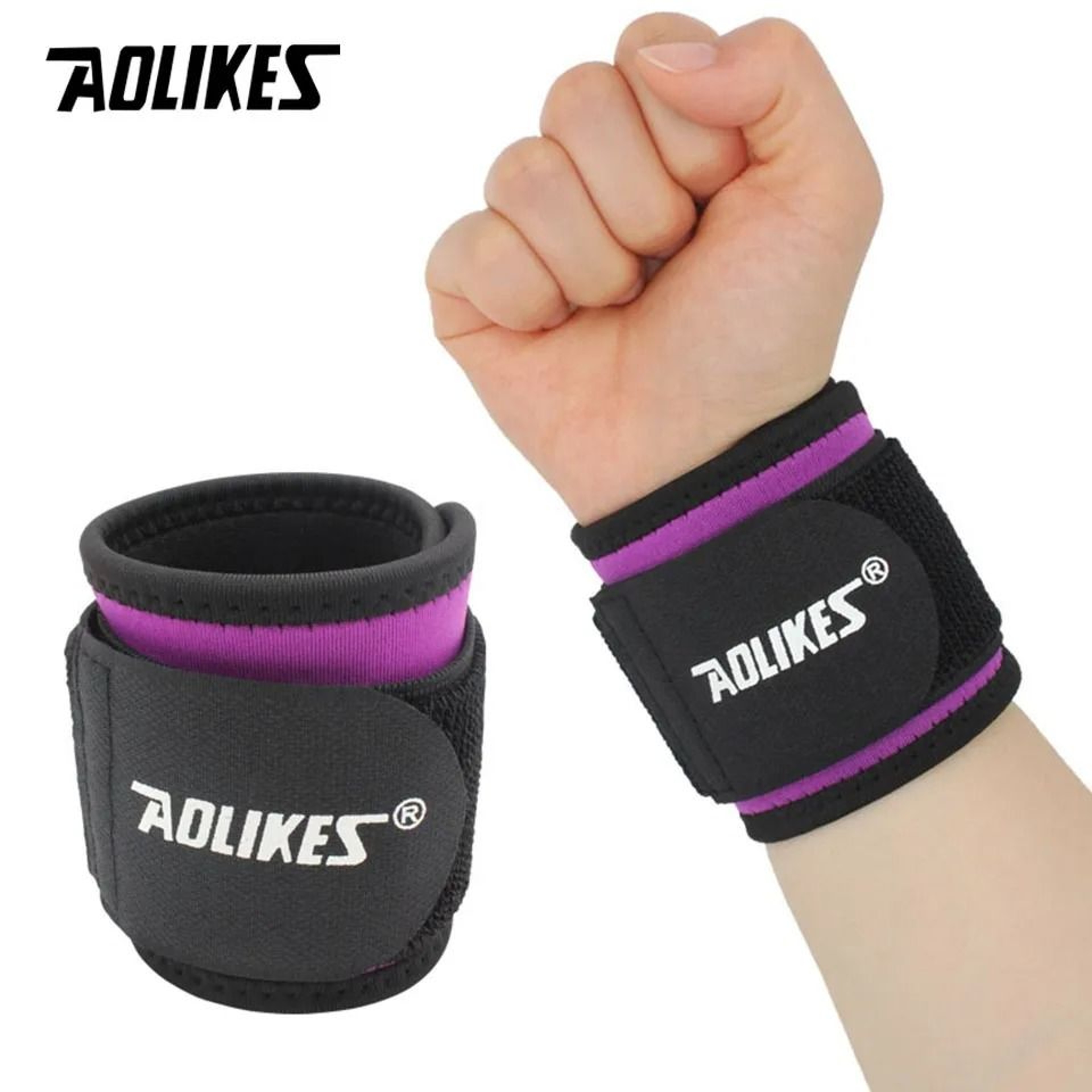 AOLIKES Adjustable Wrist Brace For Weightlifting And Fitness 5