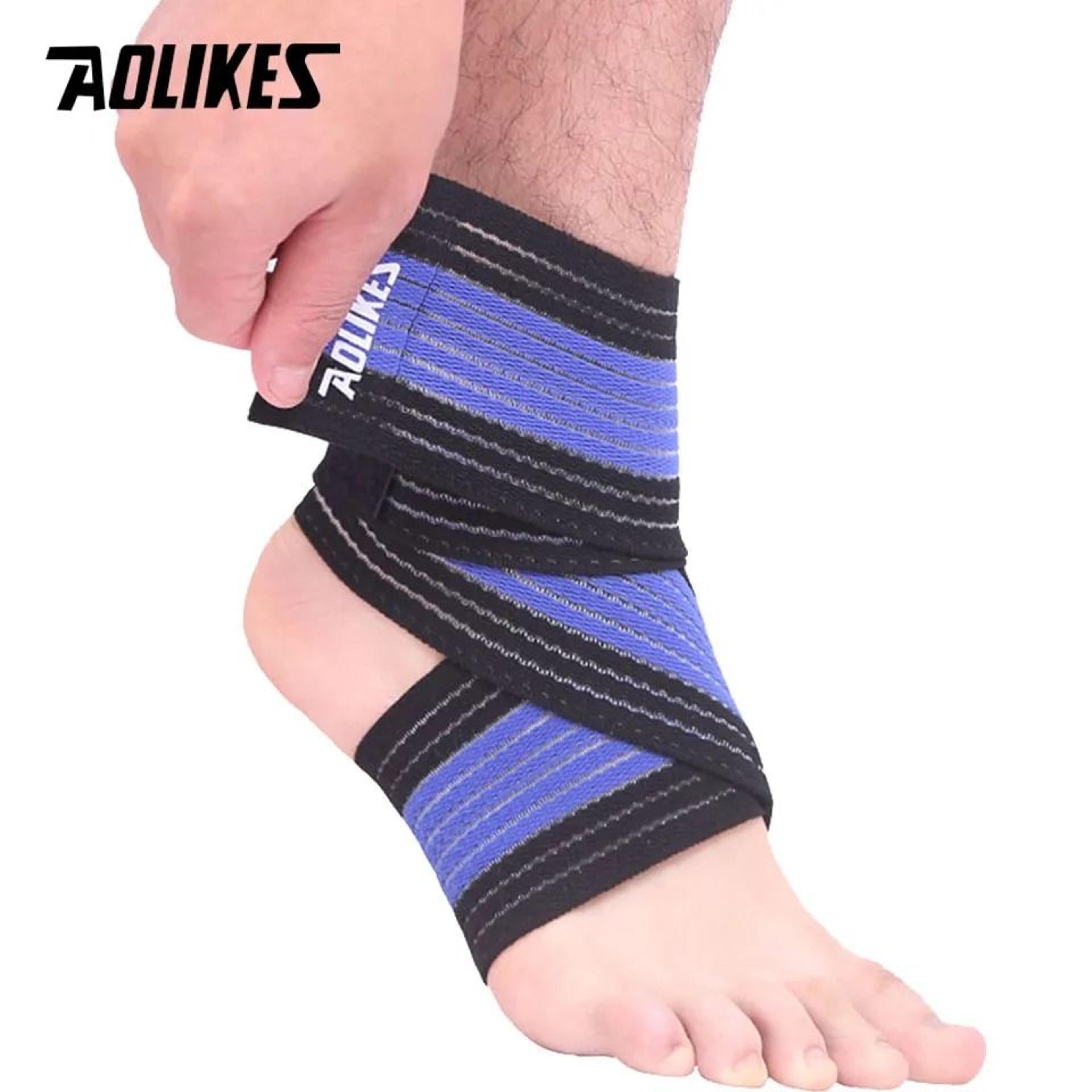 AOLIKES Adjustable Elastic Compression Ankle Support Wrap For Sports Gym Training And Daily Protect 6