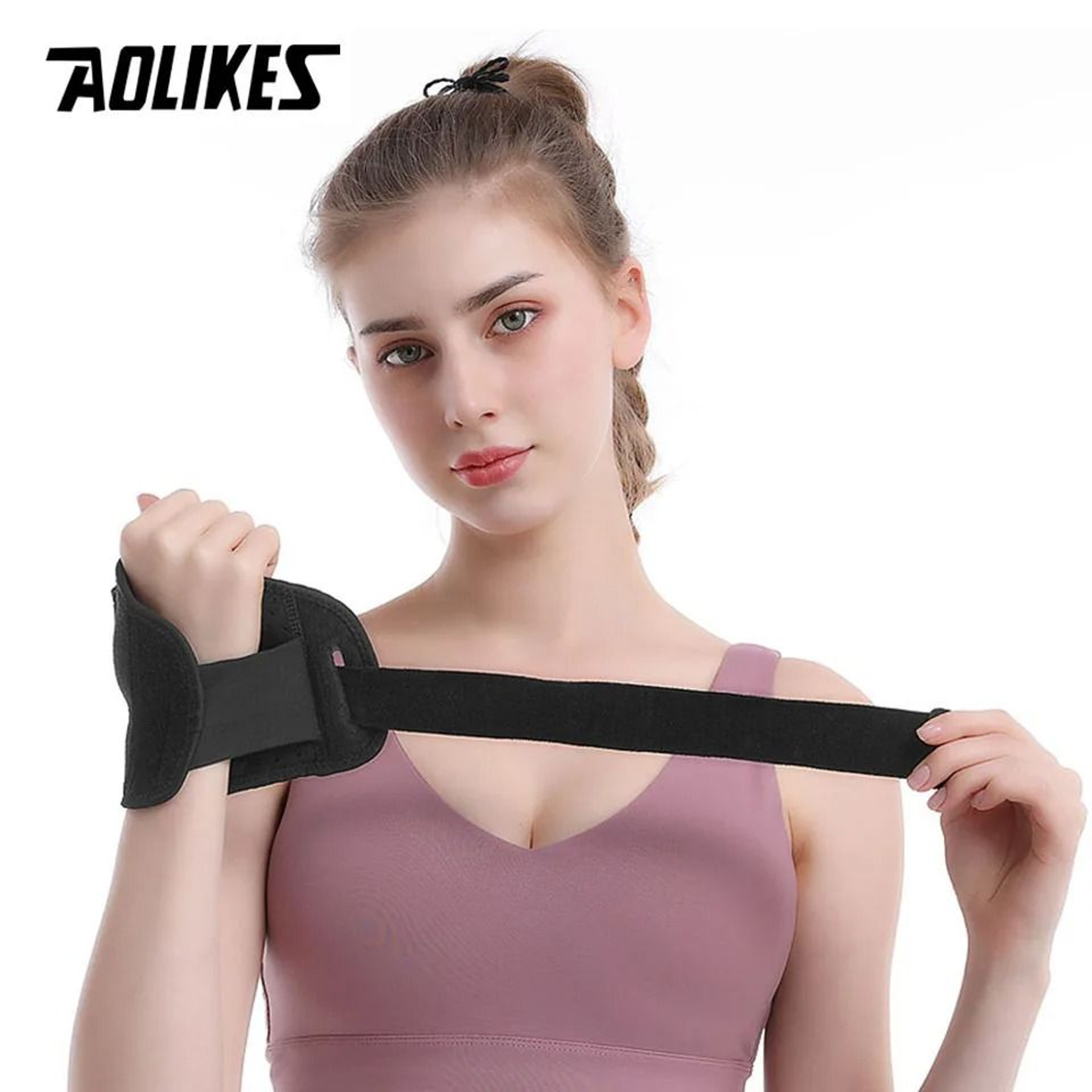 AOLIKES Adjustable Wrist Support Brace With Splints For Gym Training And Daily Protection 4