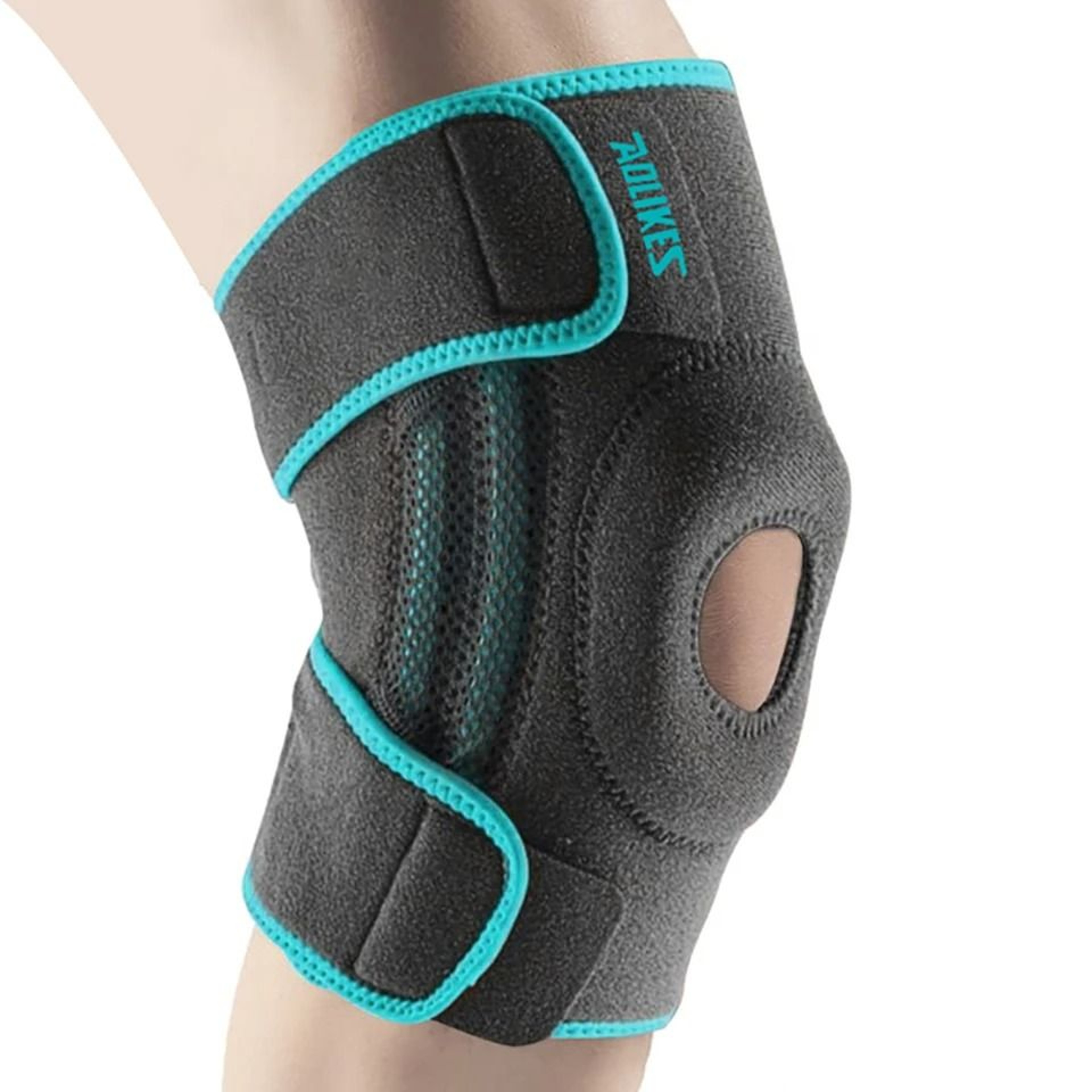 AOLIKES Patella Knee Brace With Side Stabilizers For Running Basketball And Joint Support 4