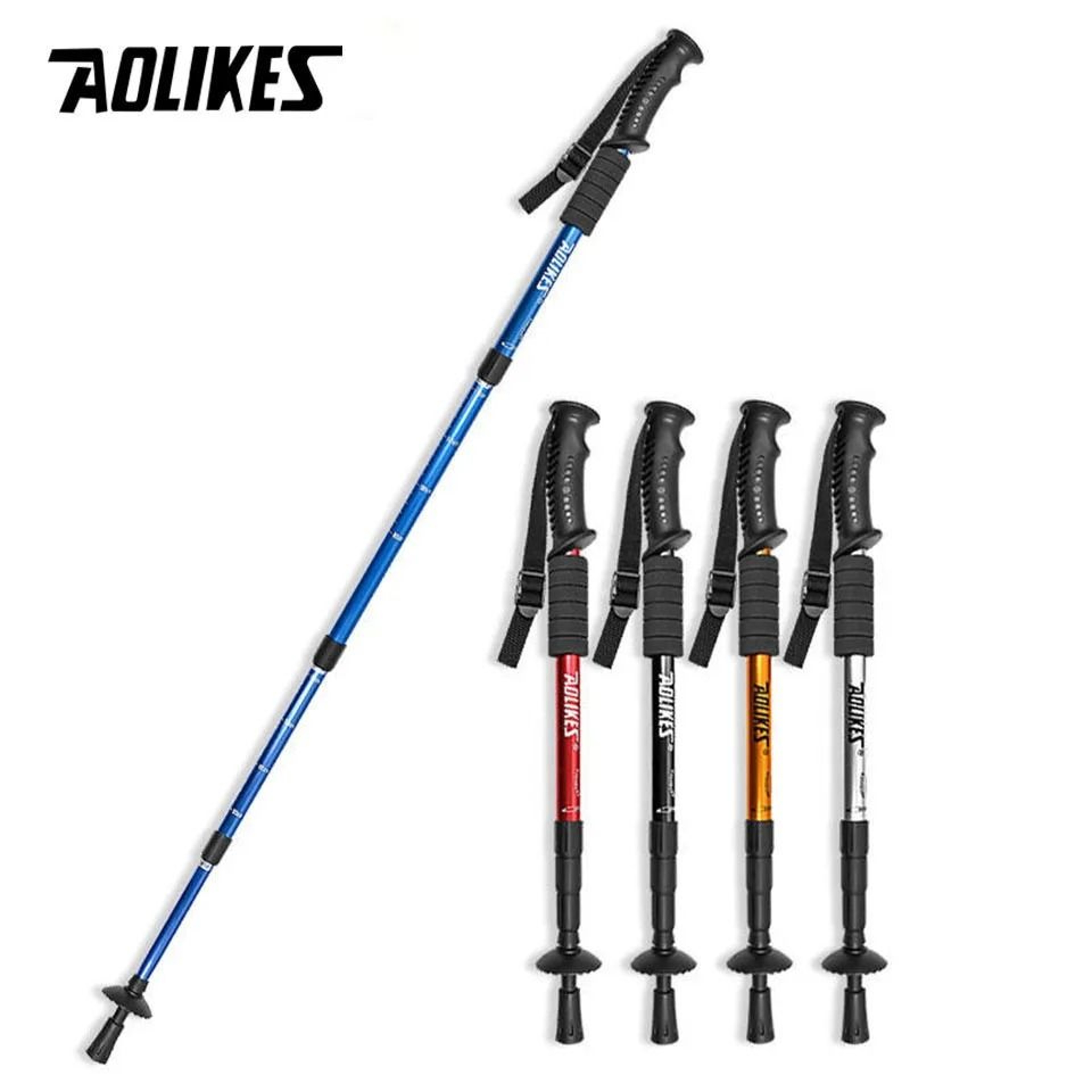 AOLIKES Ultralight Adjustable Trekking Pole With Shock Absorption For Hiking And Walking 11