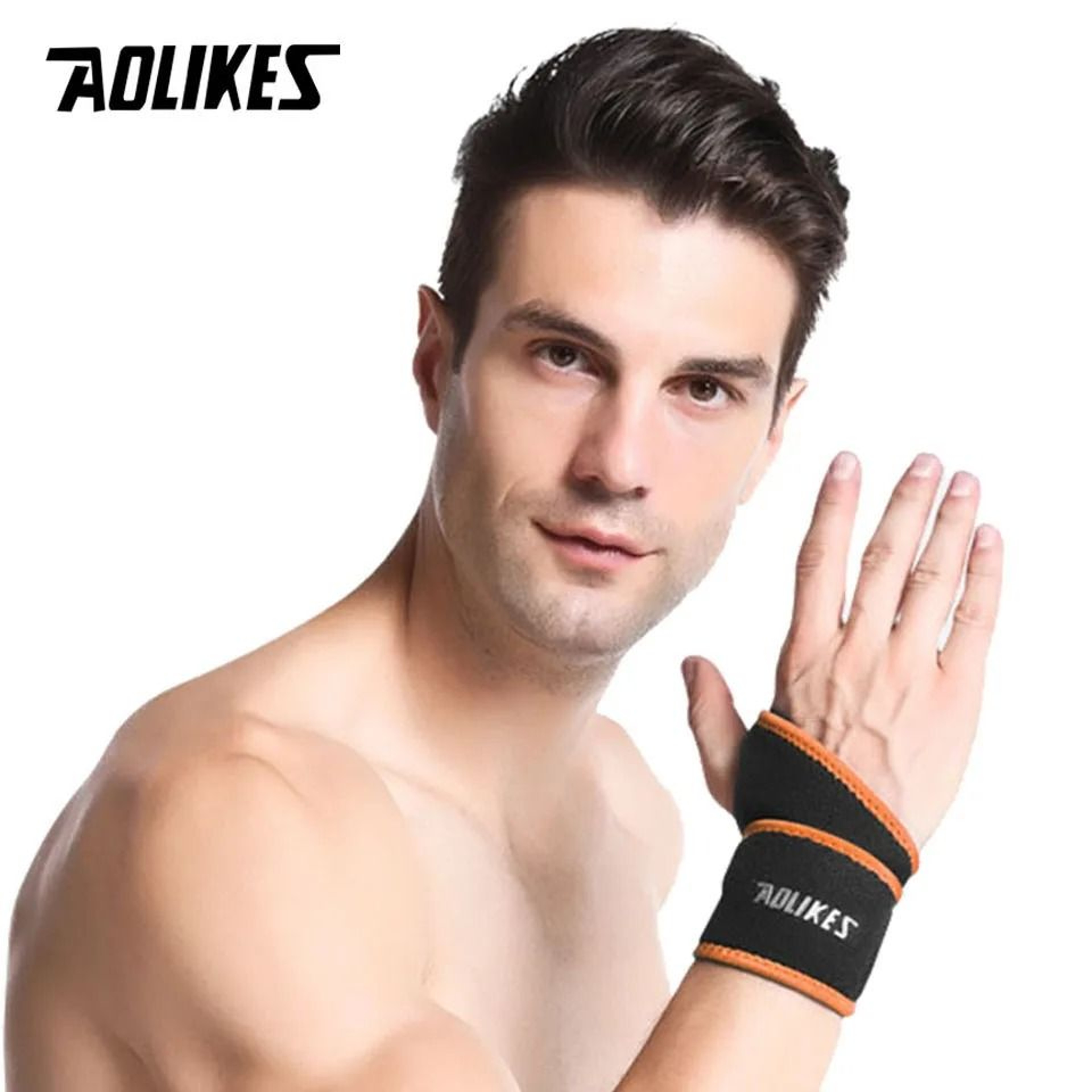 AOLIKES Adjustable Compression Wrist Support Wrap For Sports Work And Daily Joint Protection 9