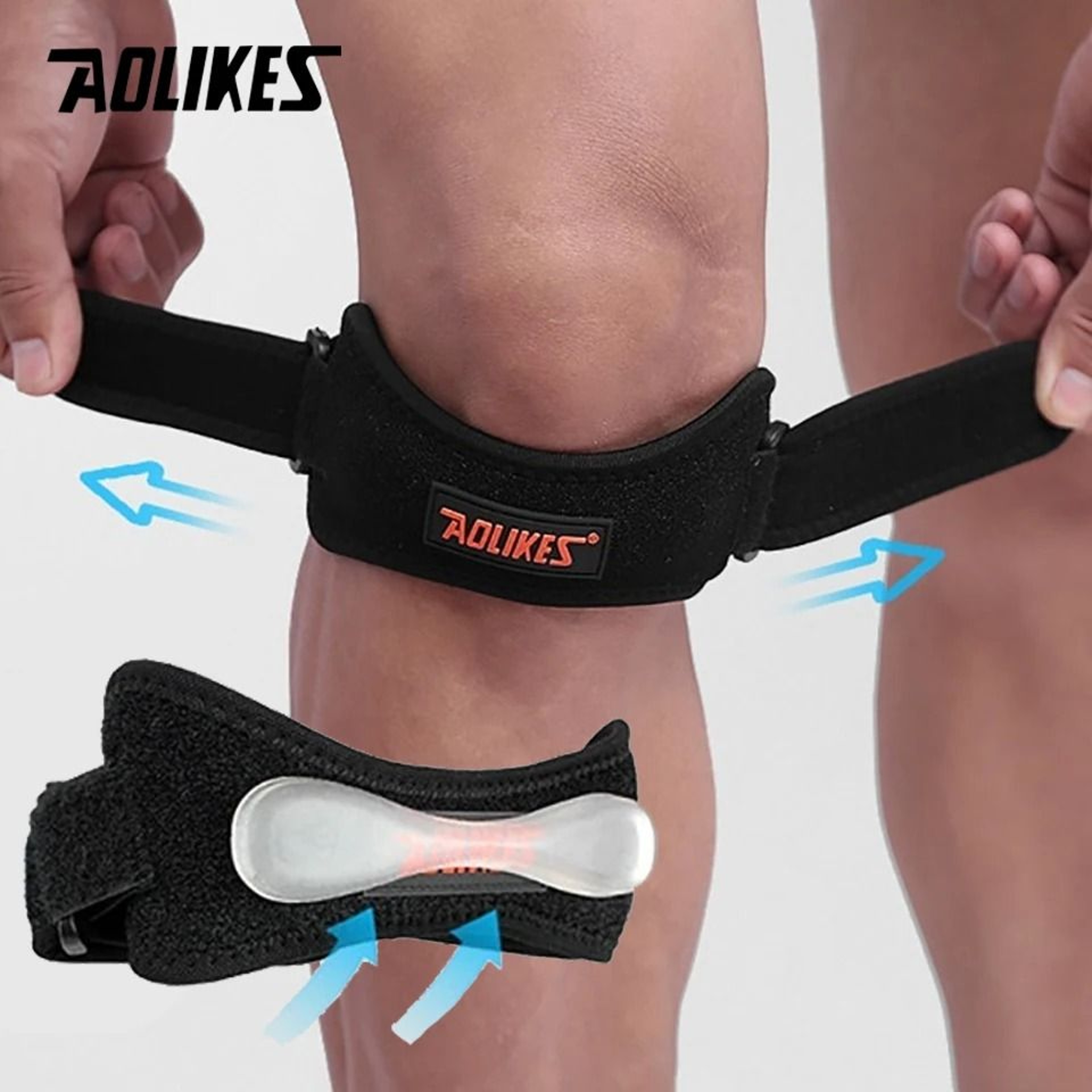 AOLIKES Adjustable EVA Patella Knee Brace For Basketball Volleyball And Sports Impact Support 7
