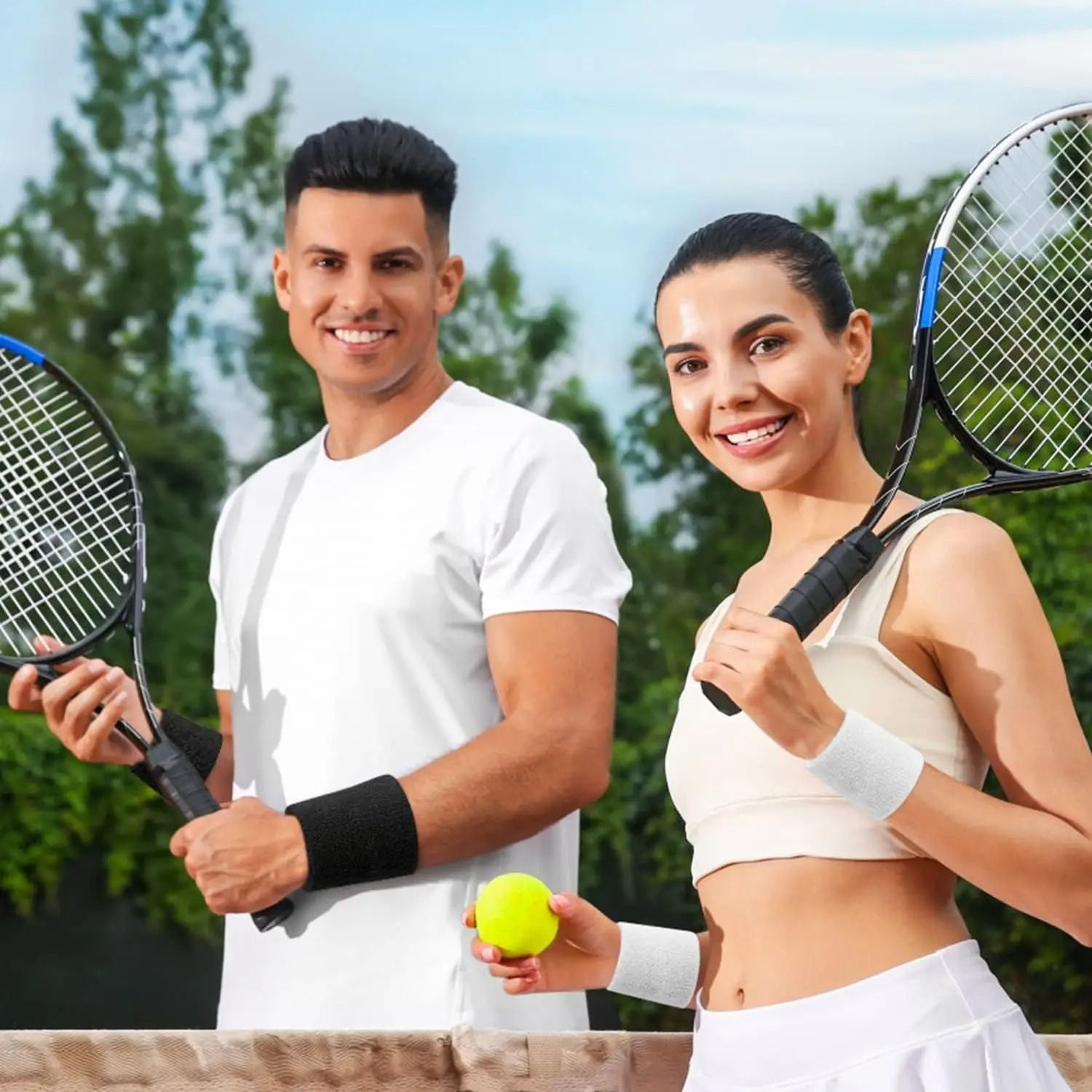 AOLIKES Absorbent Sports Wristbands For Tennis And Fitness 27
