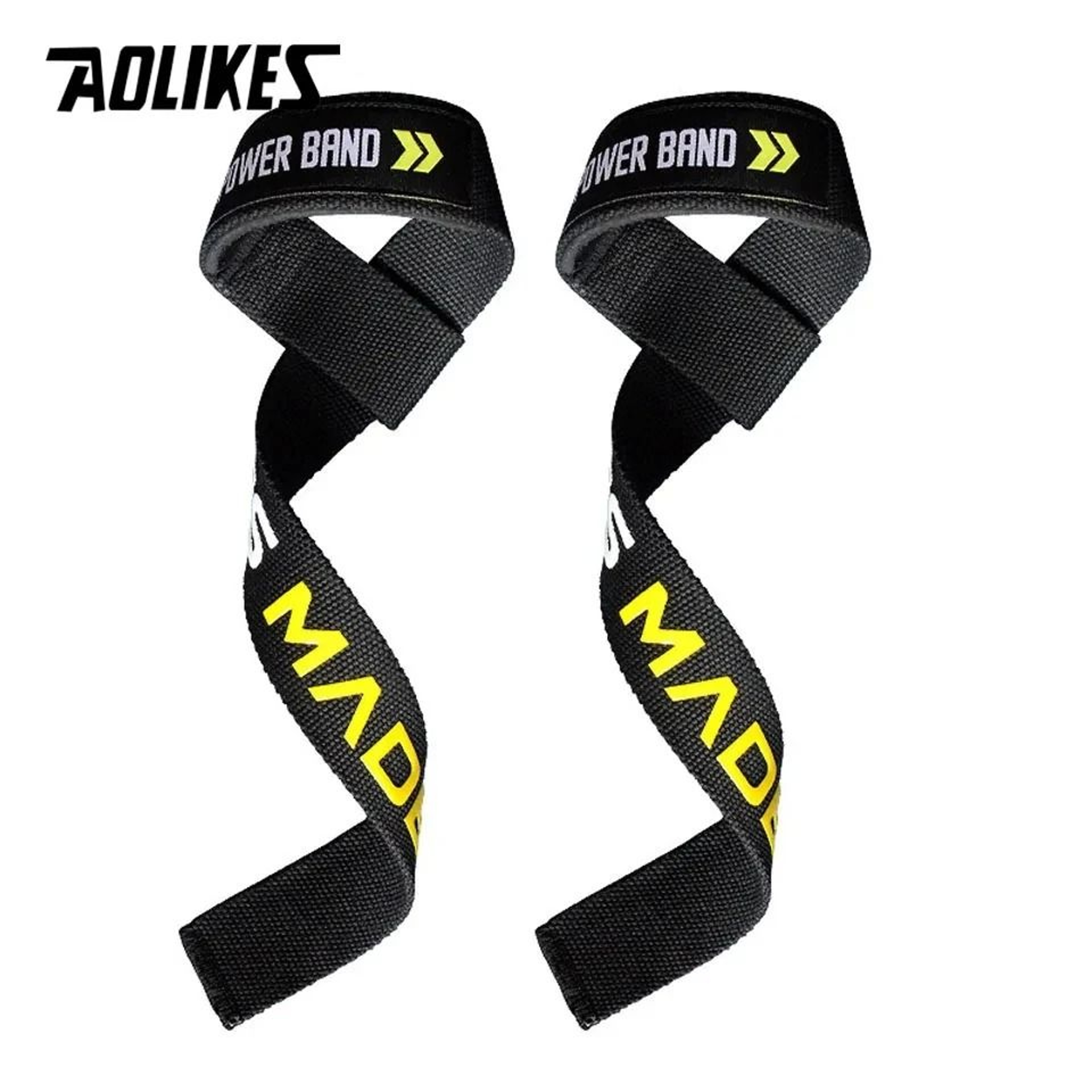 AOLIKES Non Slip Weight Lifting Straps With Gel Grip 4
