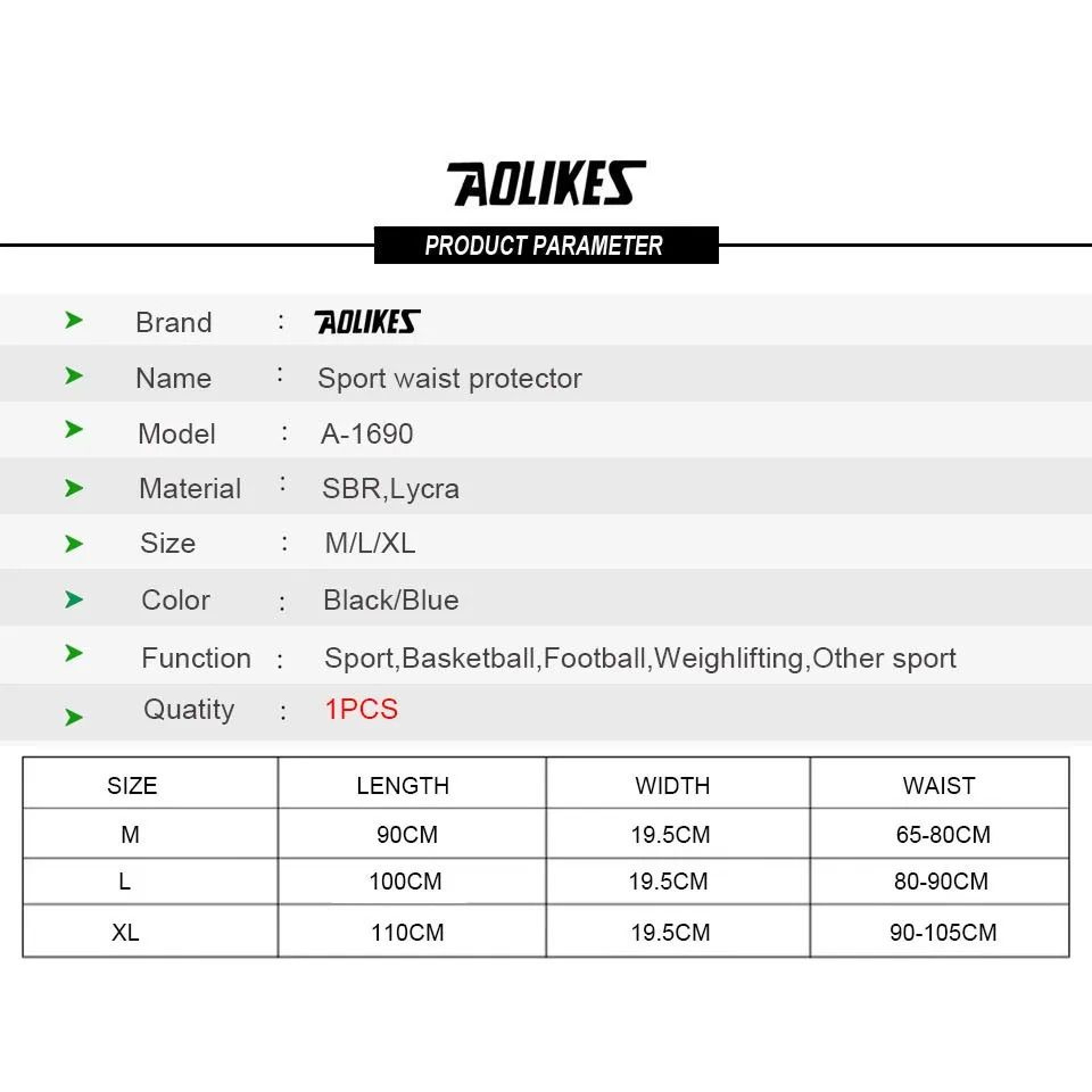 AOLIKES Adjustable Waist Trimmer Sweat Belt And Back Support 7