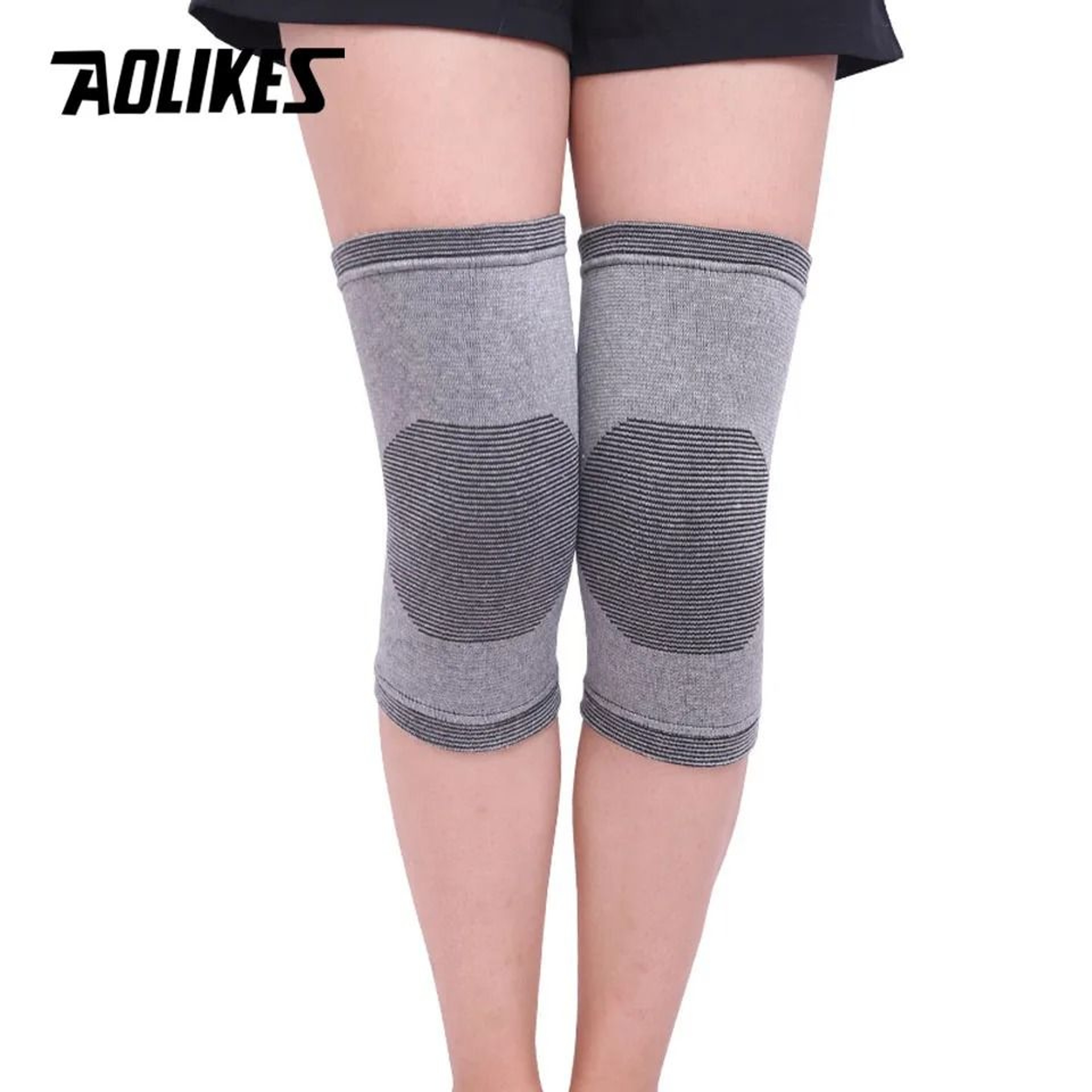AOLIKES Elastic Knee Compression Sleeves For Sports Support 8