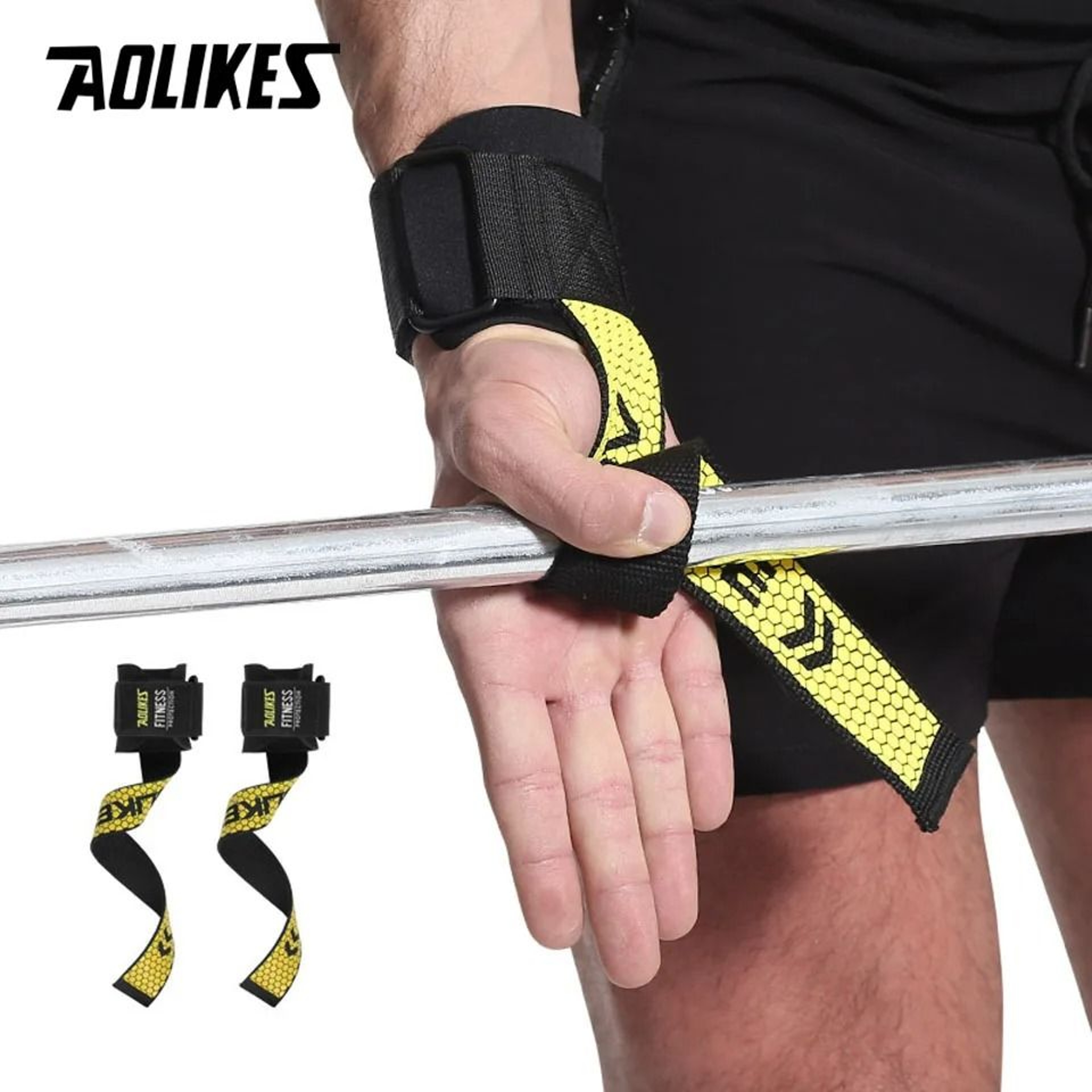 AOLIKES Weight Lifting Grips With Wrist Support 6