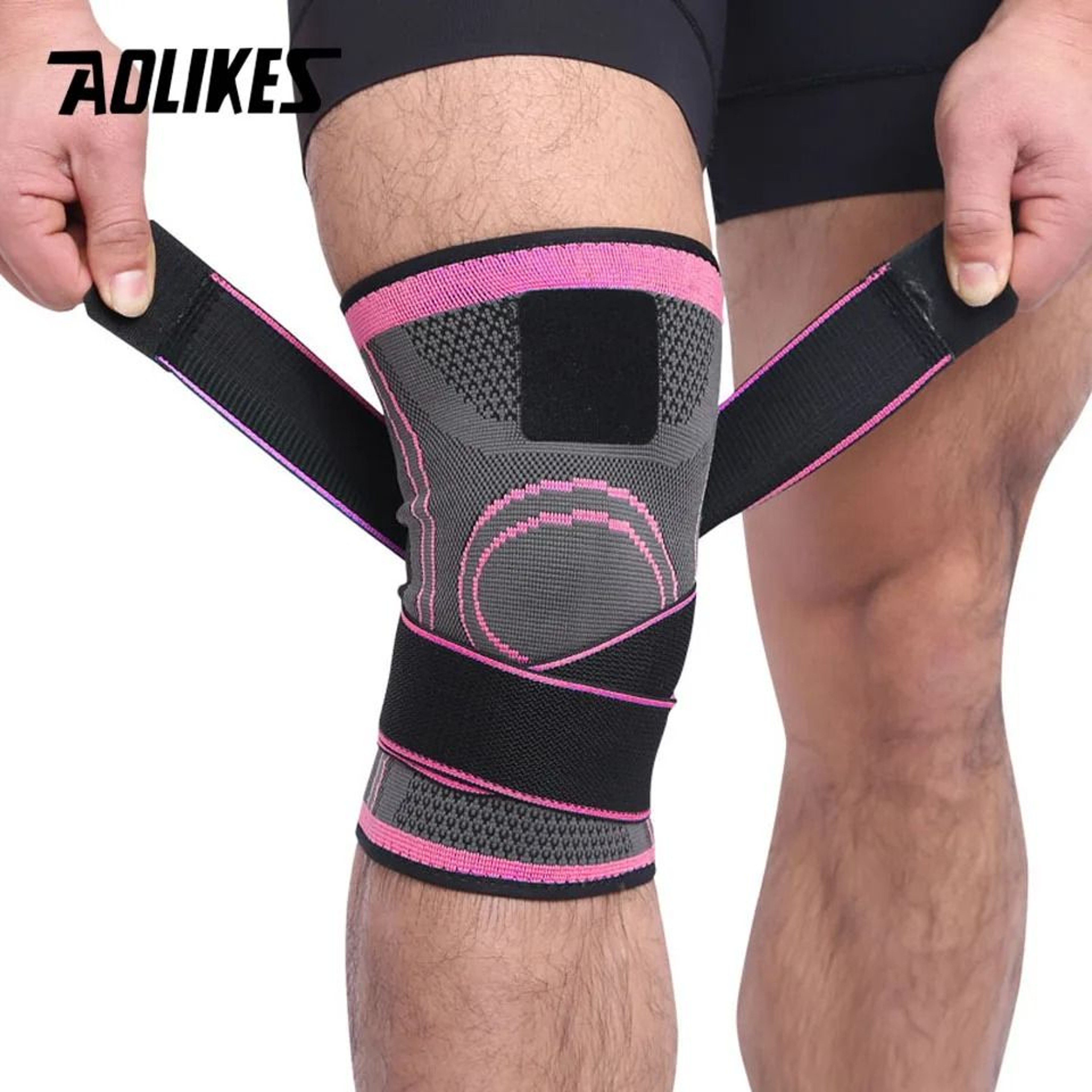 AOLIKES Adjustable Patella Knee Brace For Sports Support 1