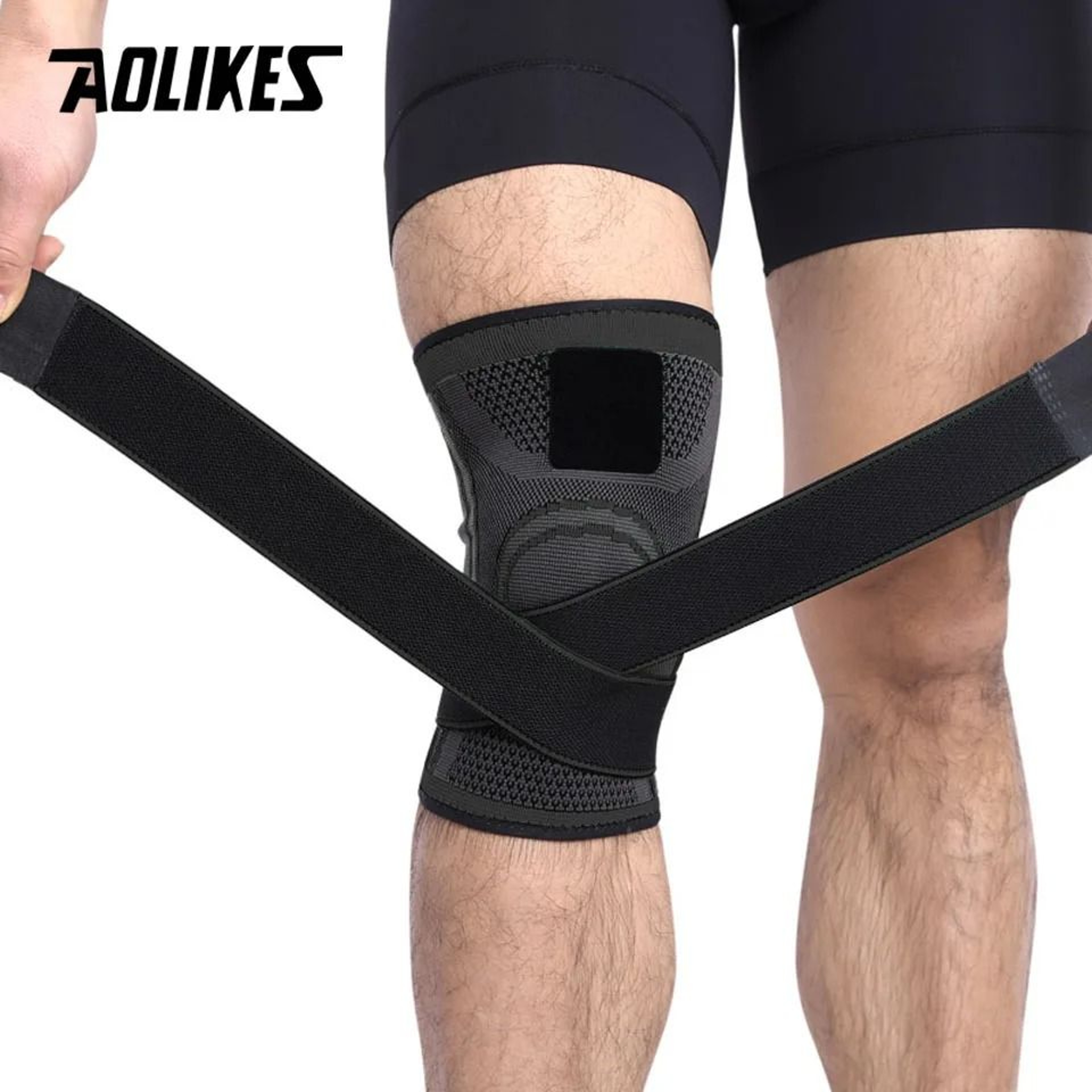 AOLIKES Adjustable Patella Knee Brace For Sports Support 3