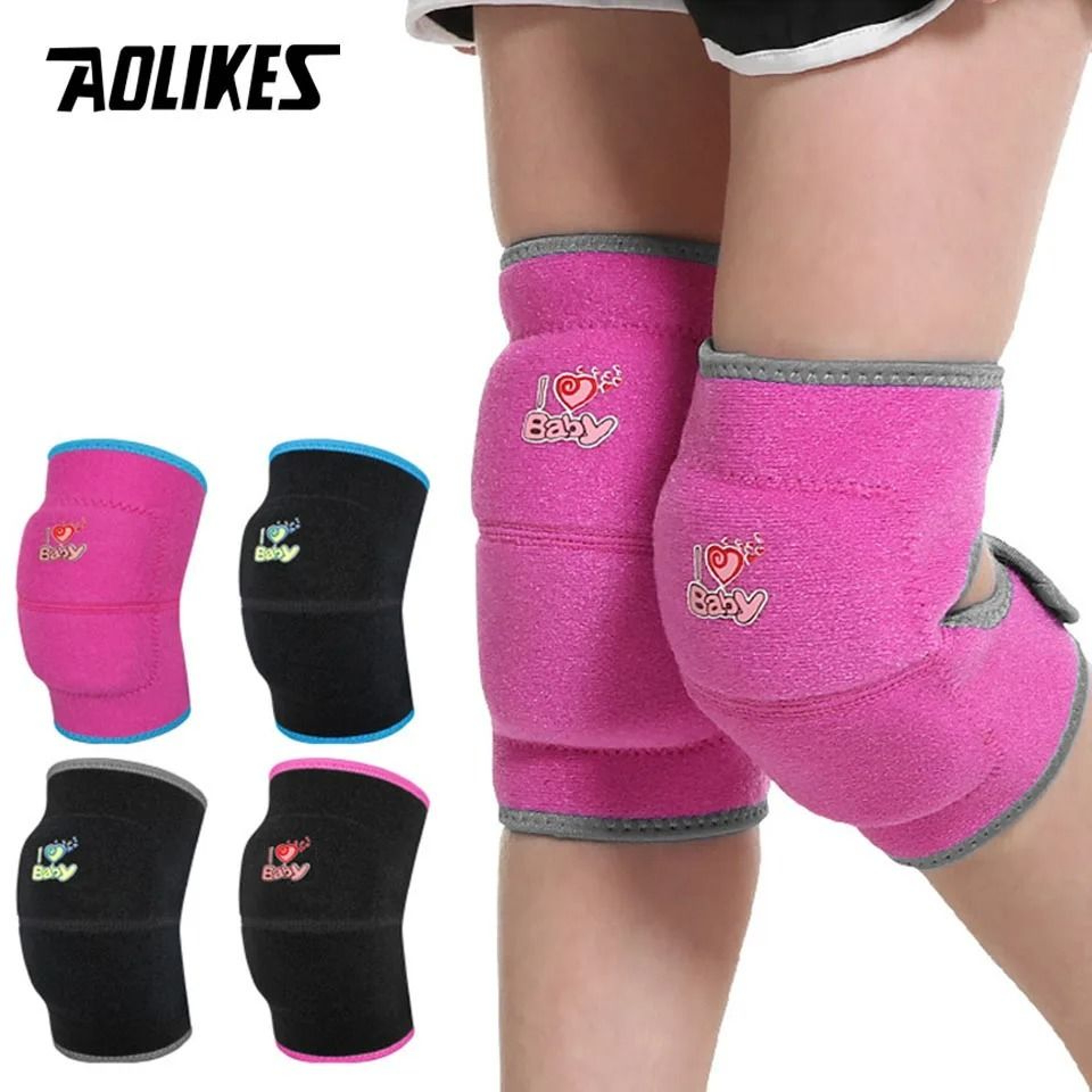 AOLIKES Kids Padded Knee Pads For Skating And Cycling 0