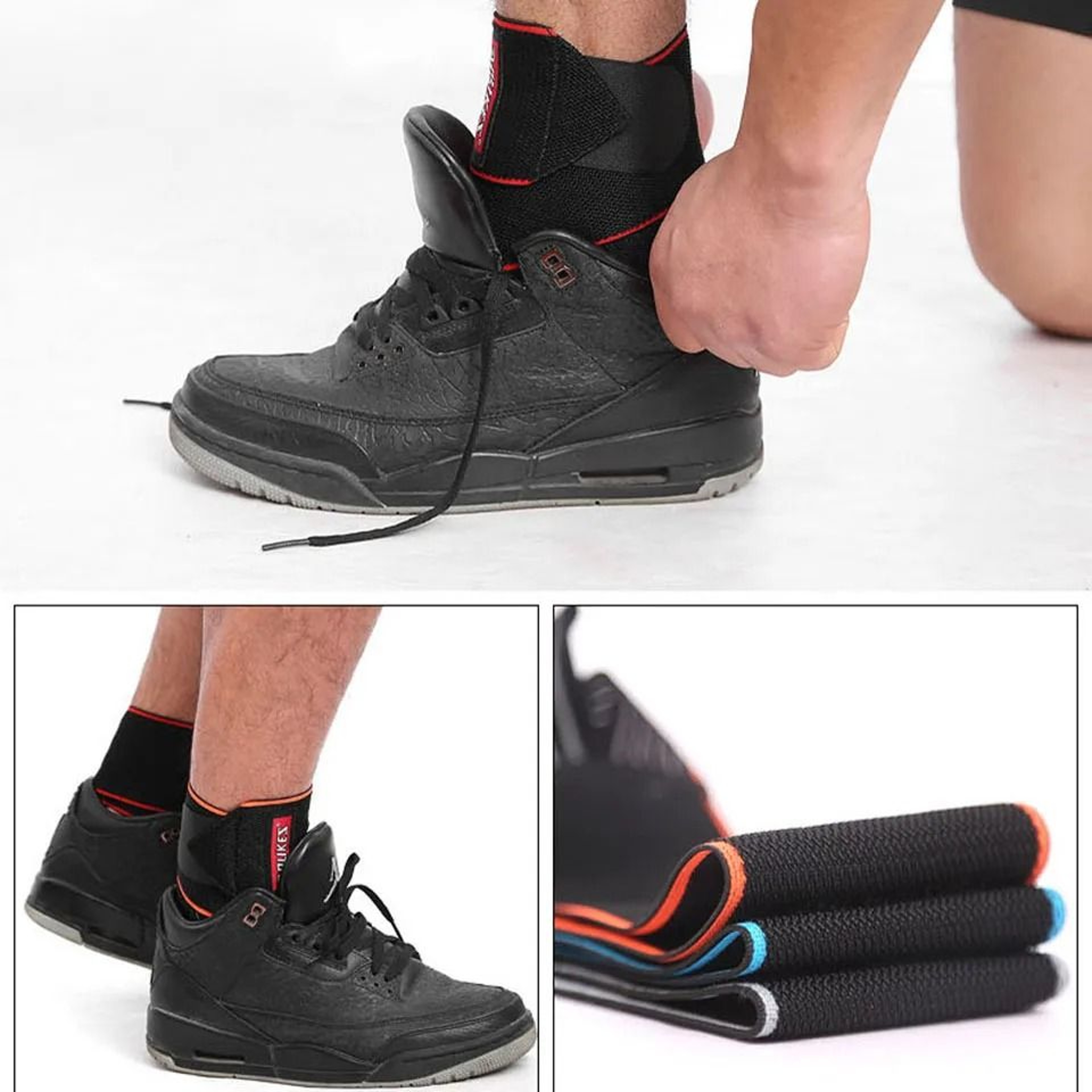 AOLIKES Adjustable Ankle Brace For Sprain Support 6