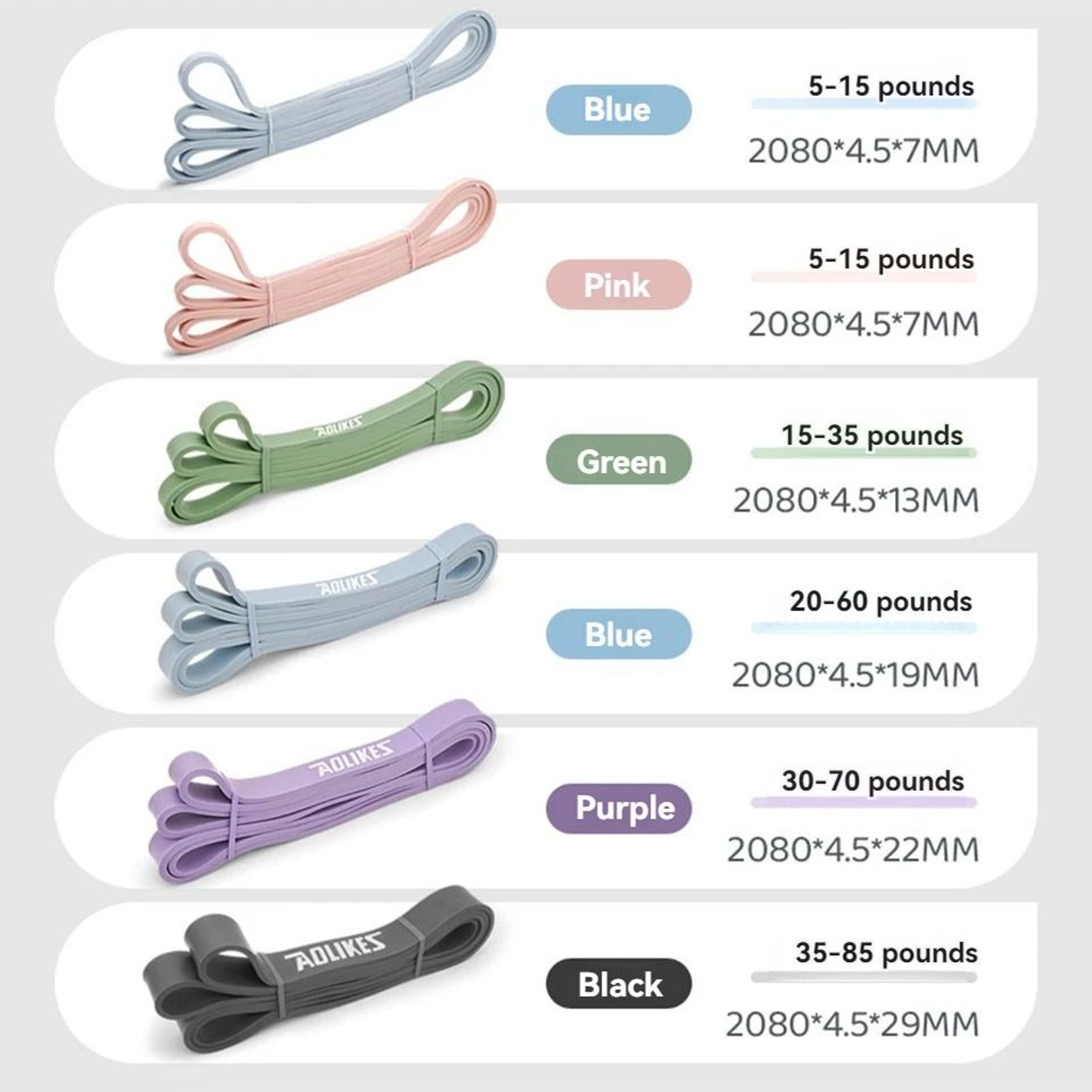 AOLIKES Pull Up Assist Band For Full Body Strength Training 11