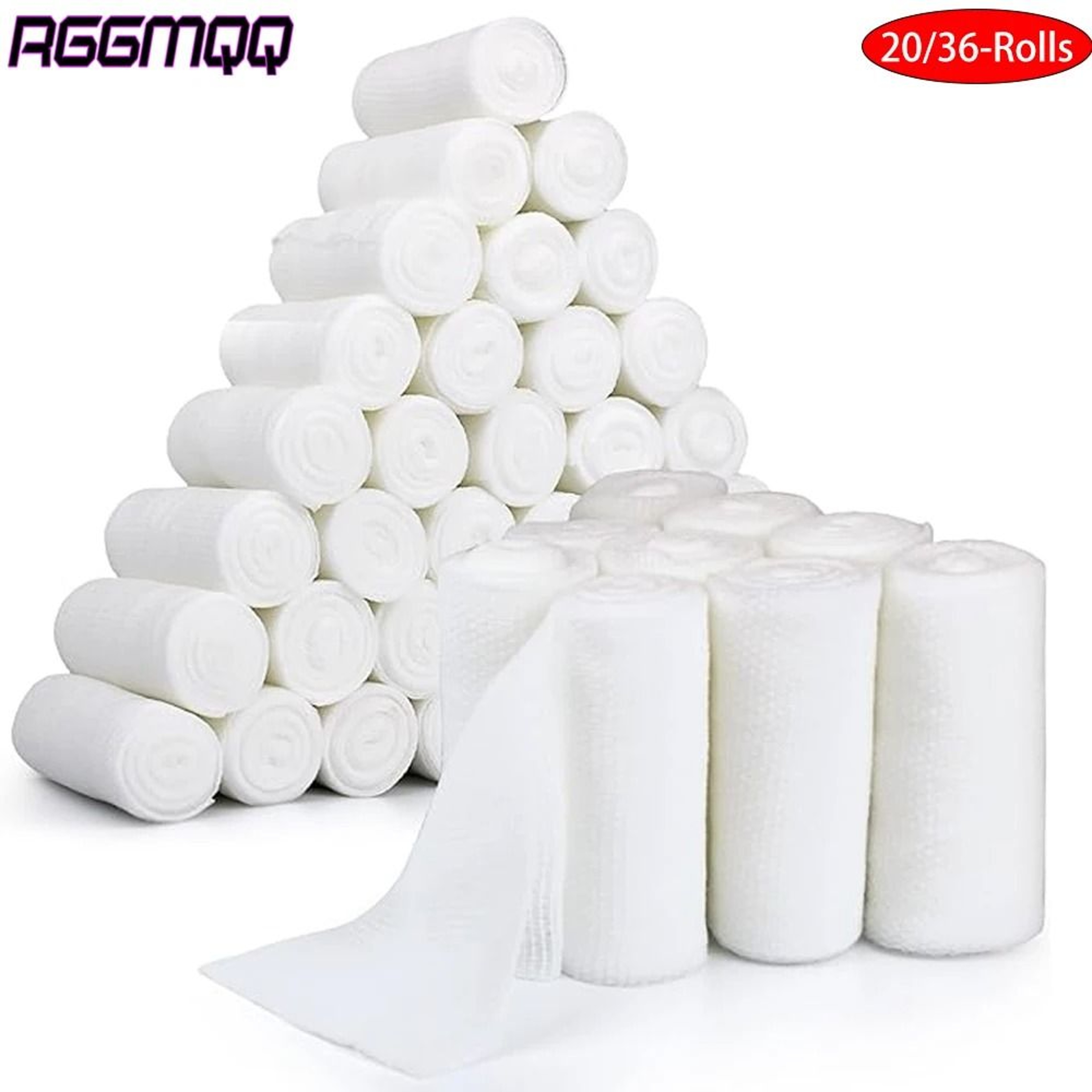 10 Roll Gauze Bandage Set With Medical Tape 0