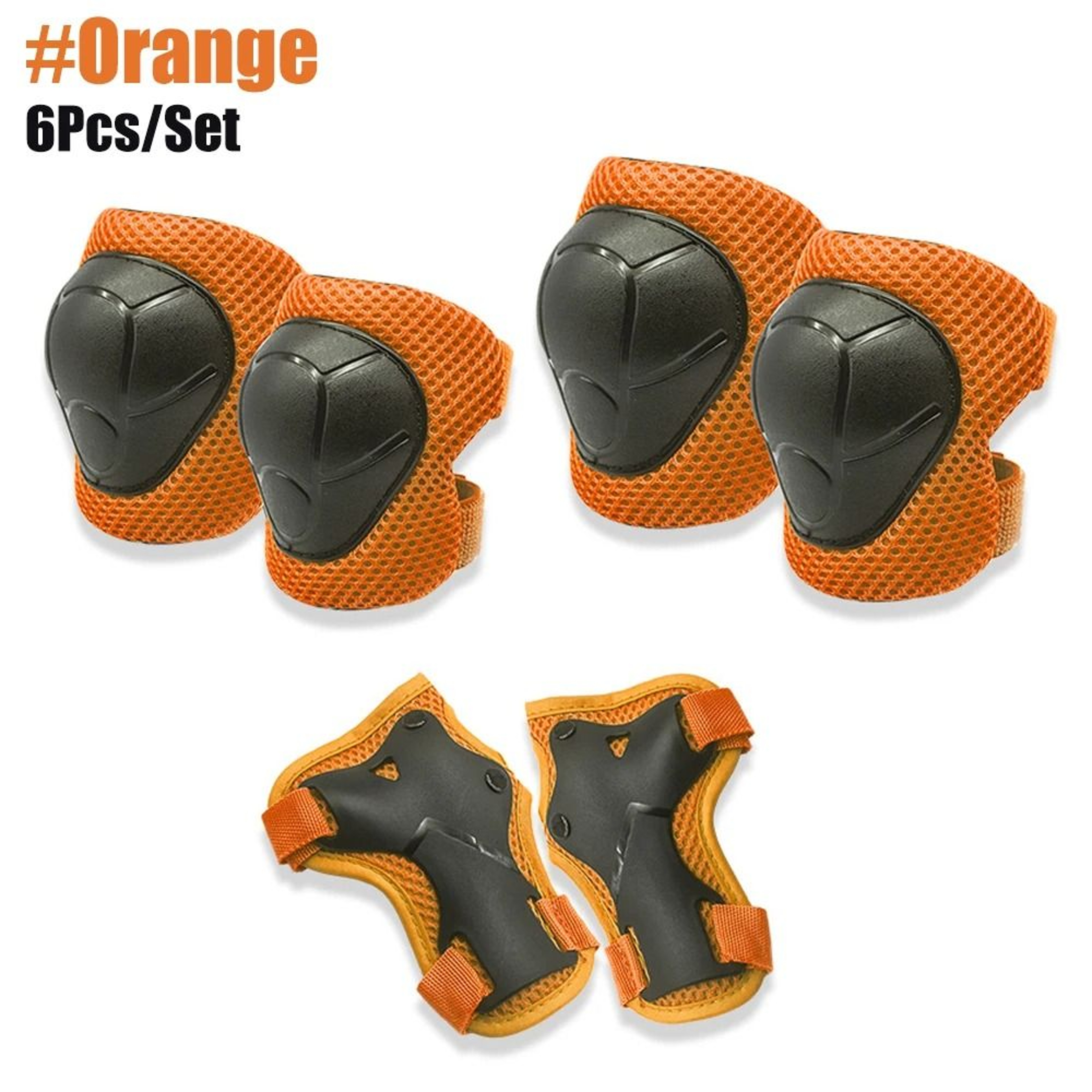 6 Piece Kids Protective Gear Set With Knee Elbow And Wrist Guards 1