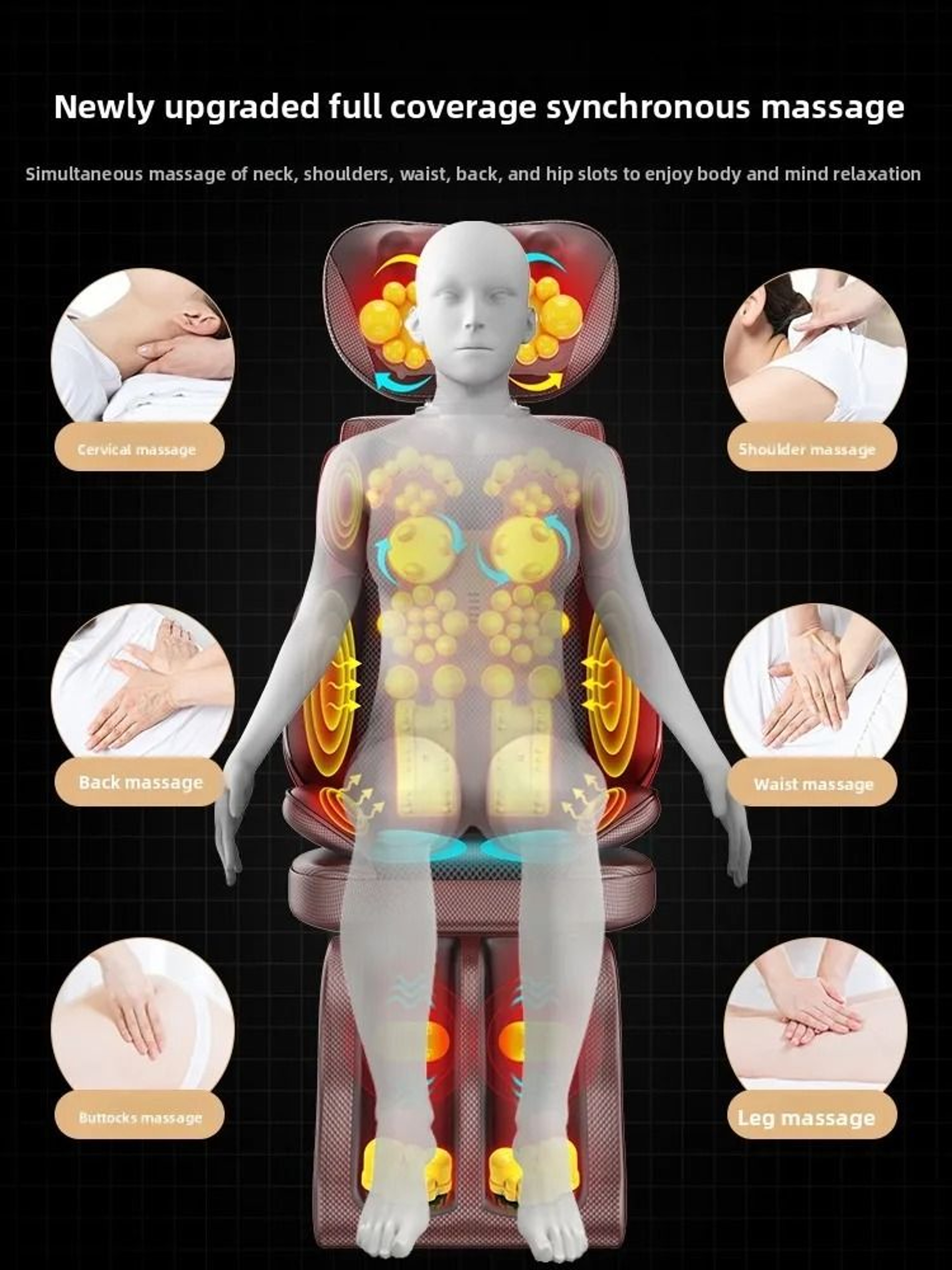 Full Body Shiatsu Massage Seat Cushion With Heat 6