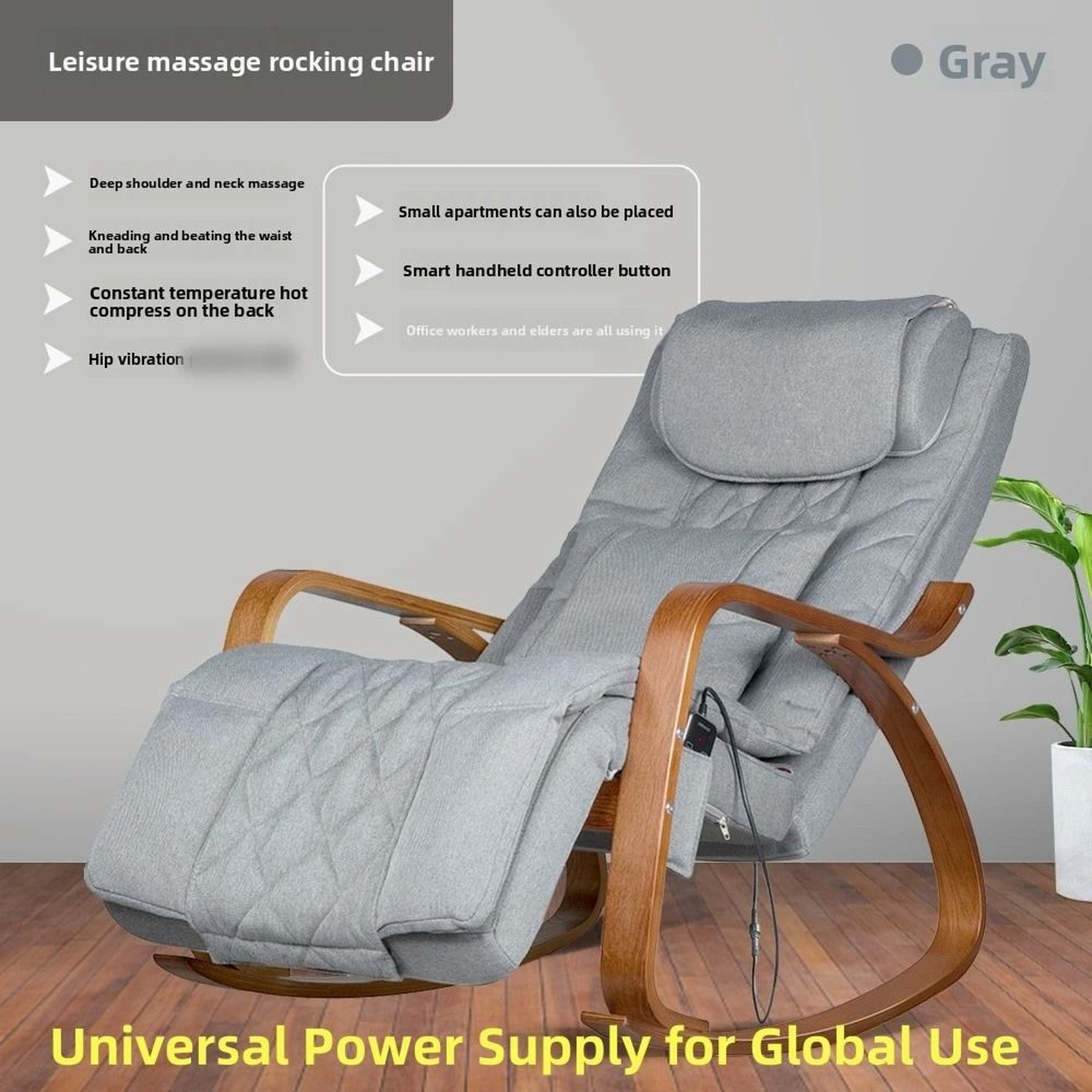 Heated Massage Rocker Recliner Chair 2