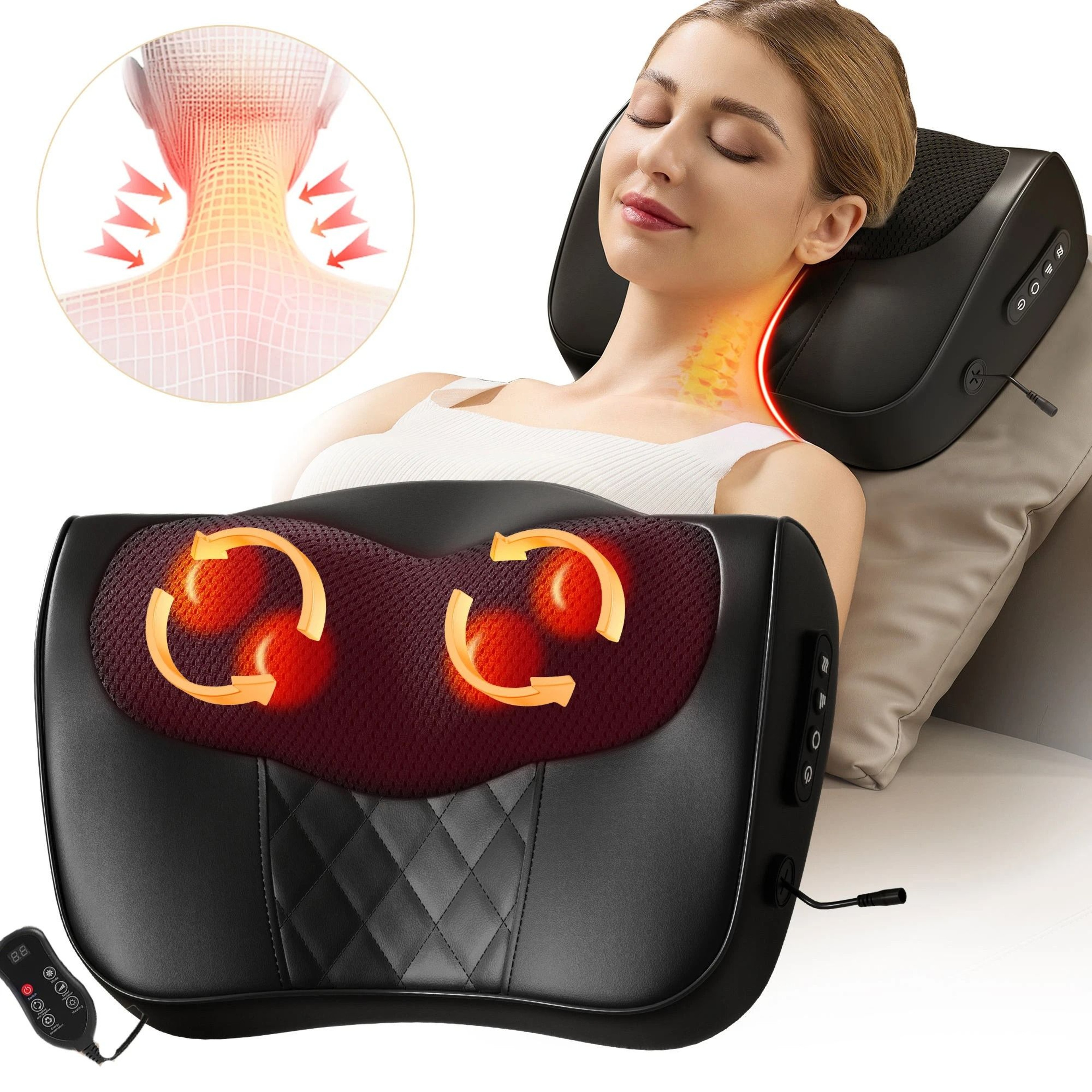 Deep Kneading Massage Pillow With Soothing Heat 8