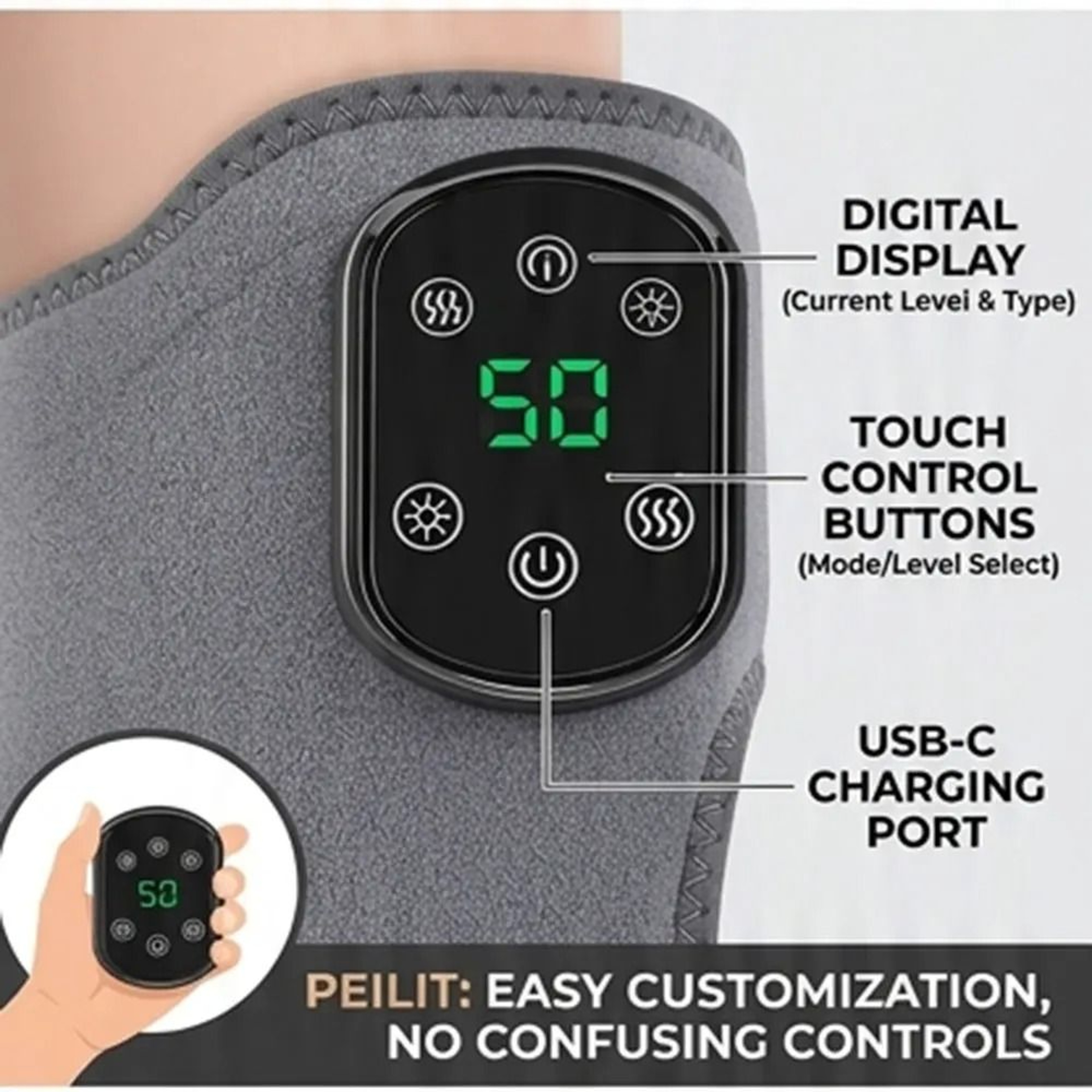 Cordless Heated Ankle Massage Wrap 10