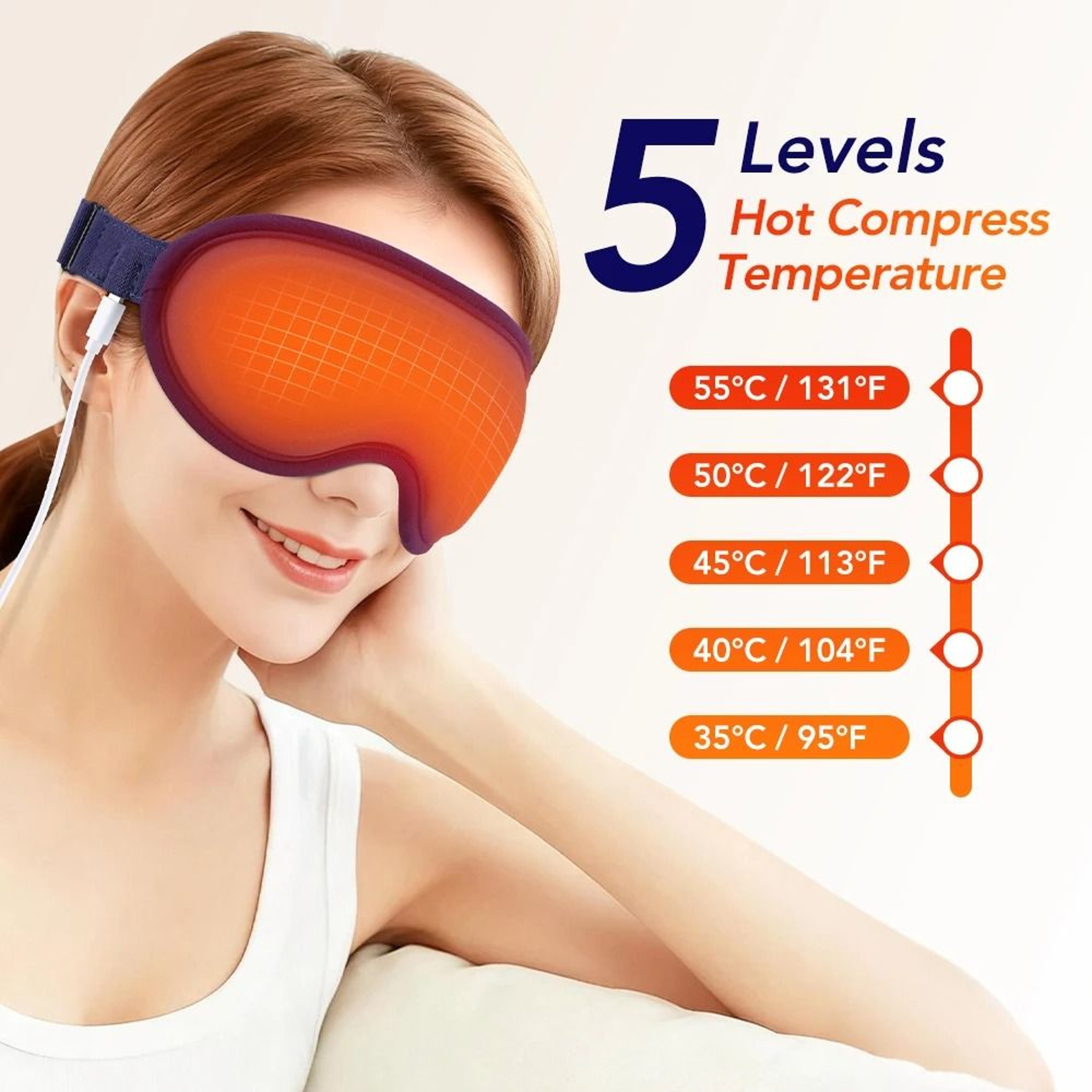 USB Heated Eye Massage Mask With Adjustable Vibration 3