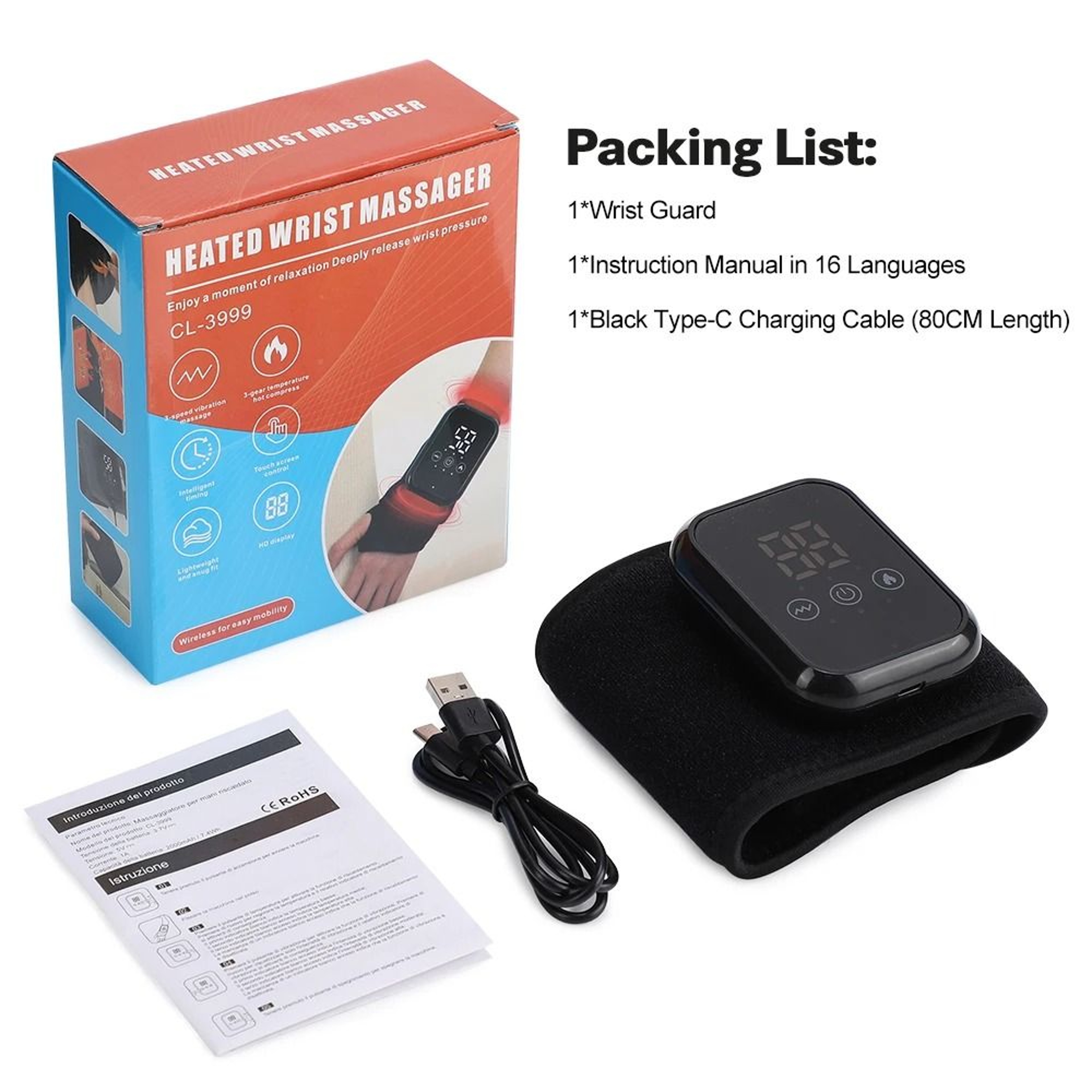 Adjustable Heated Wrist Massage Wrap 0