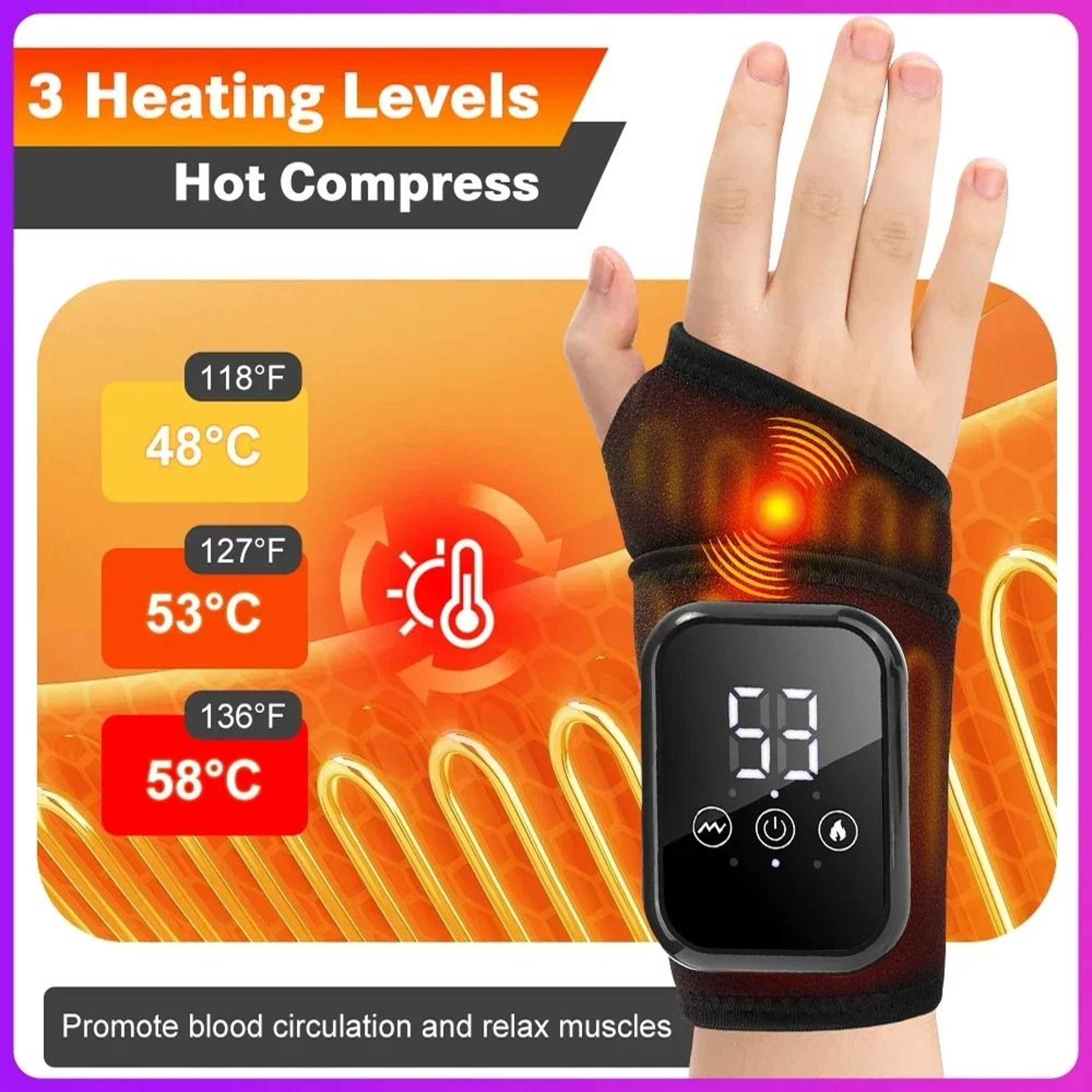 Adjustable Heated Wrist Massage Wrap 7