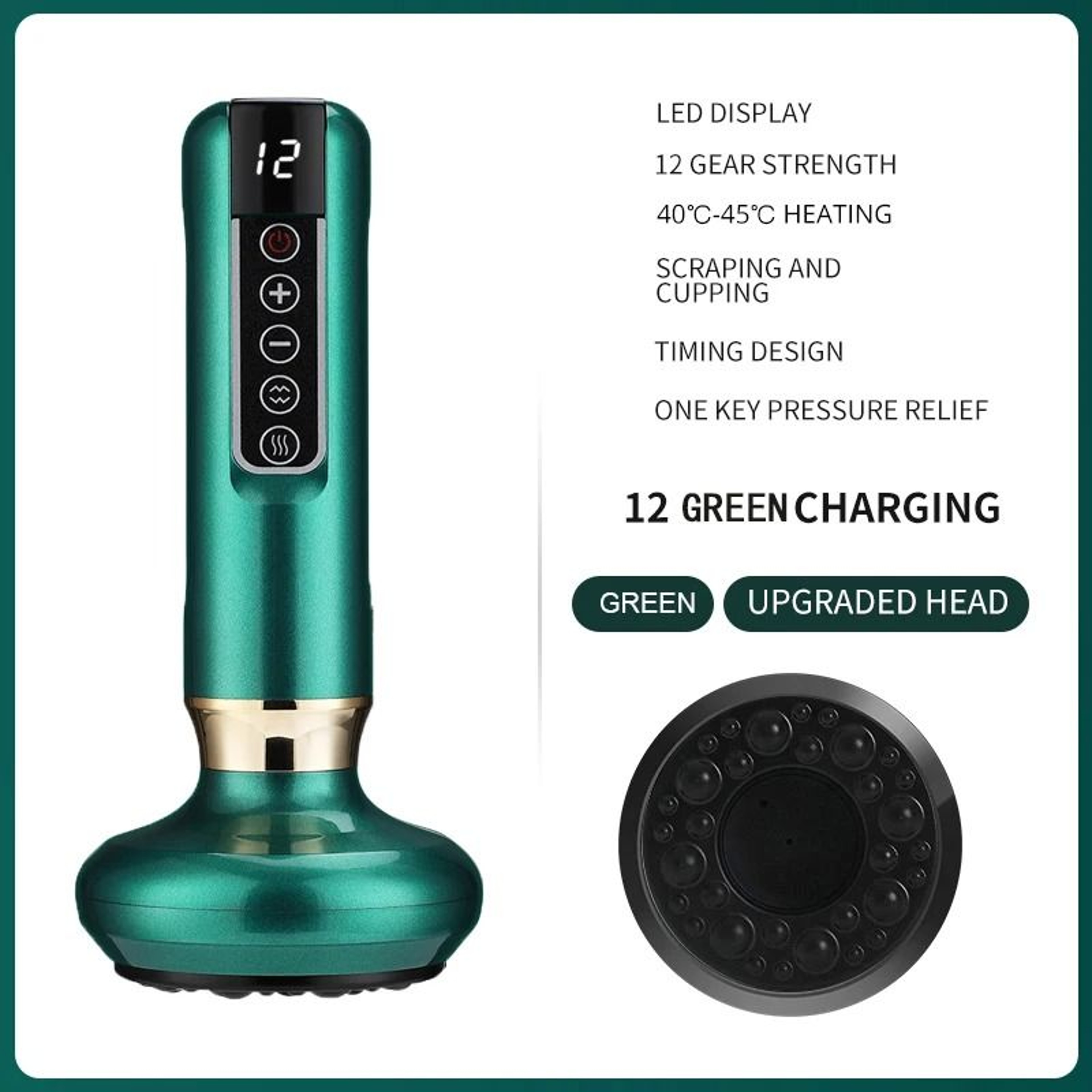 Electric Cupping Back Massager With Heat And Vibration 2