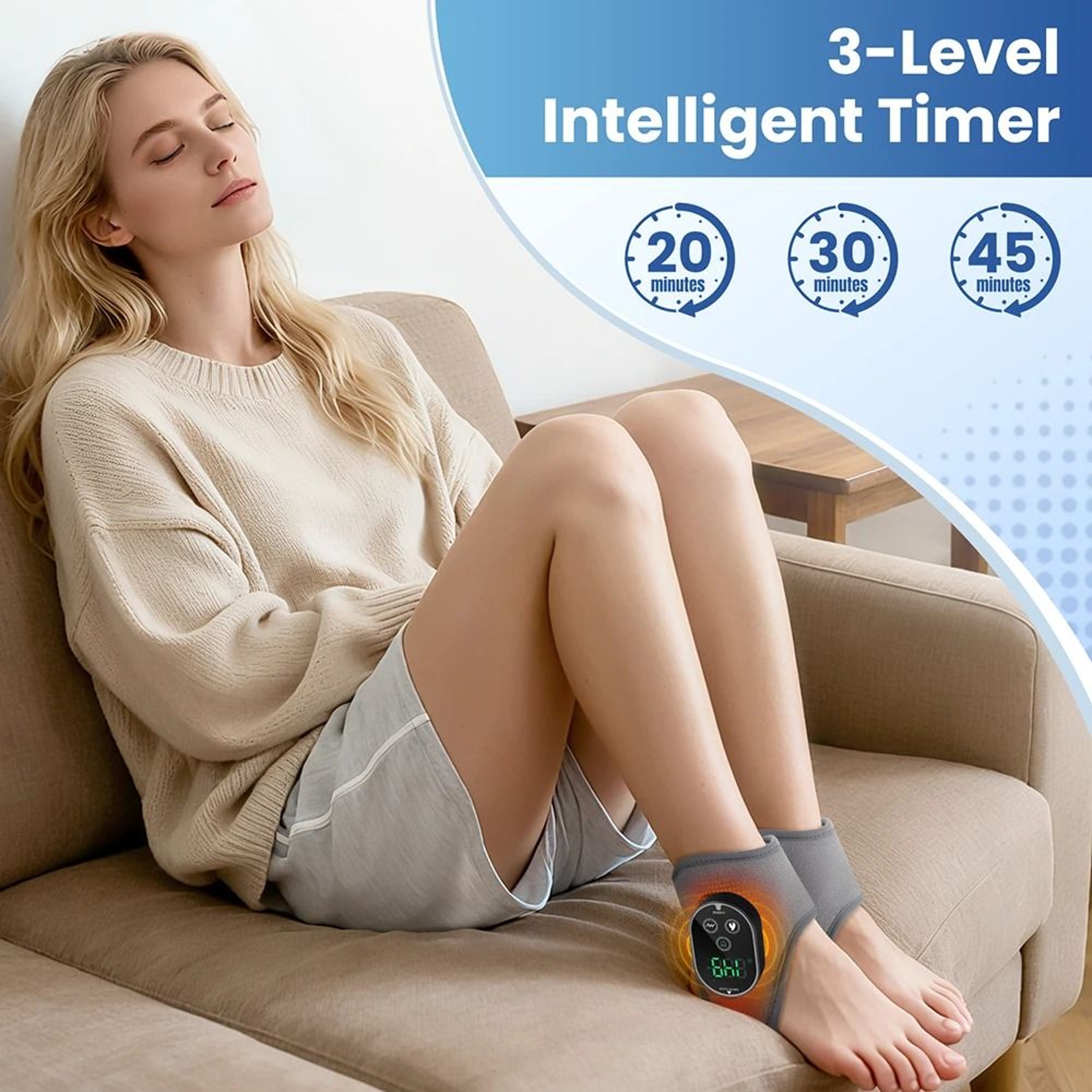 Cordless Heated Ankle Massager With Vibration 4