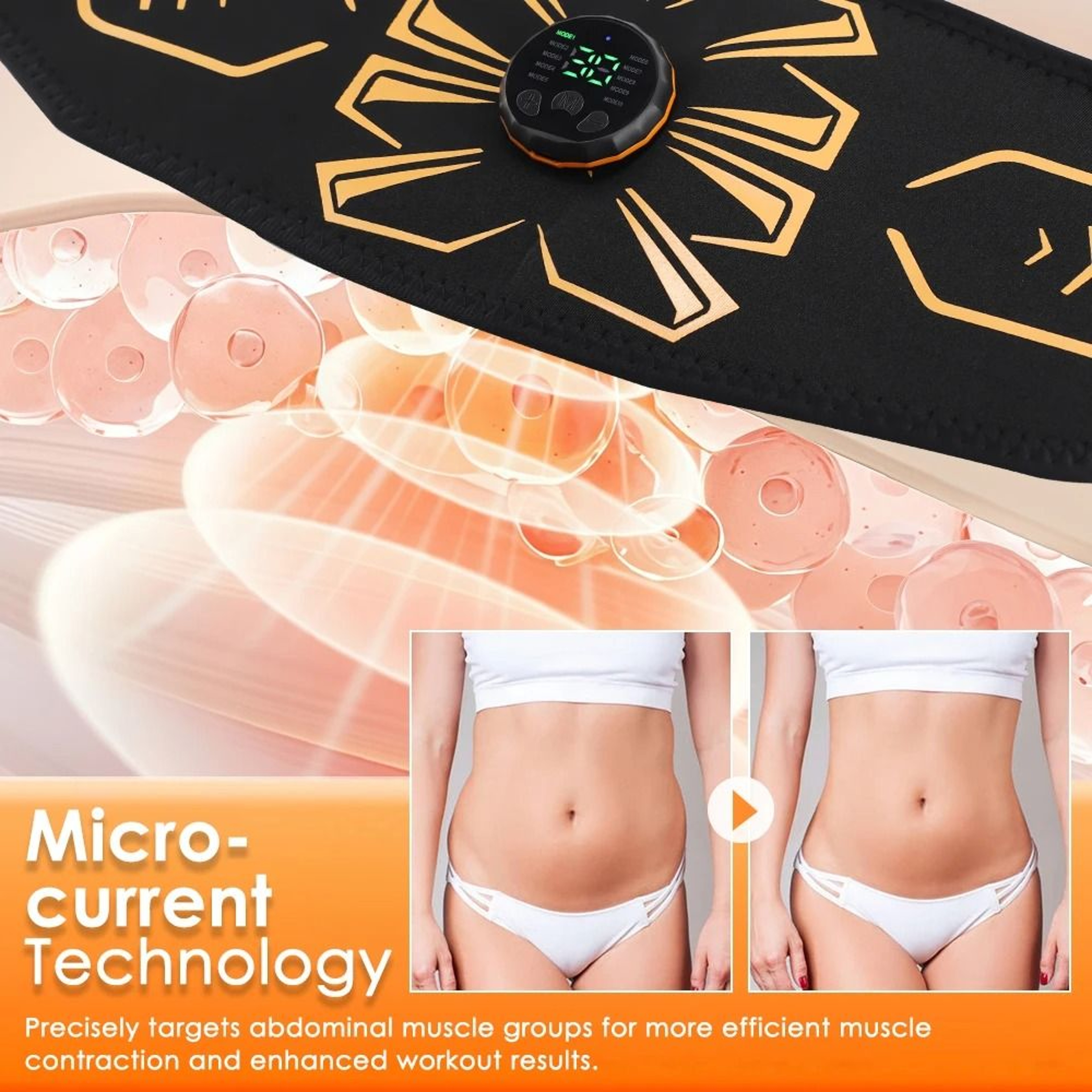 EMS Ab Toning Belt With 10 Electrode Pads 4
