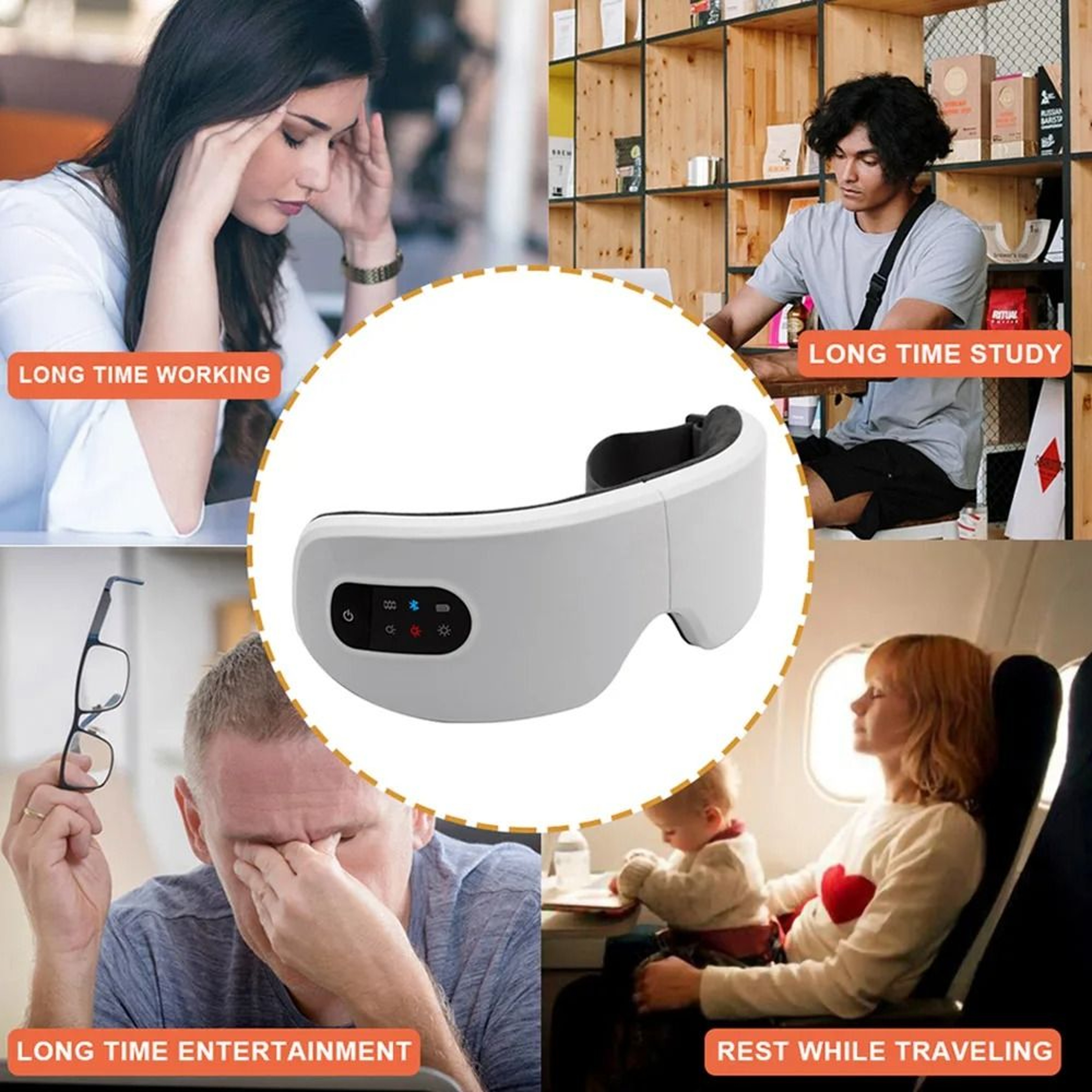 Smart Heated Eye Massager With Vibration And Wireless Music 4