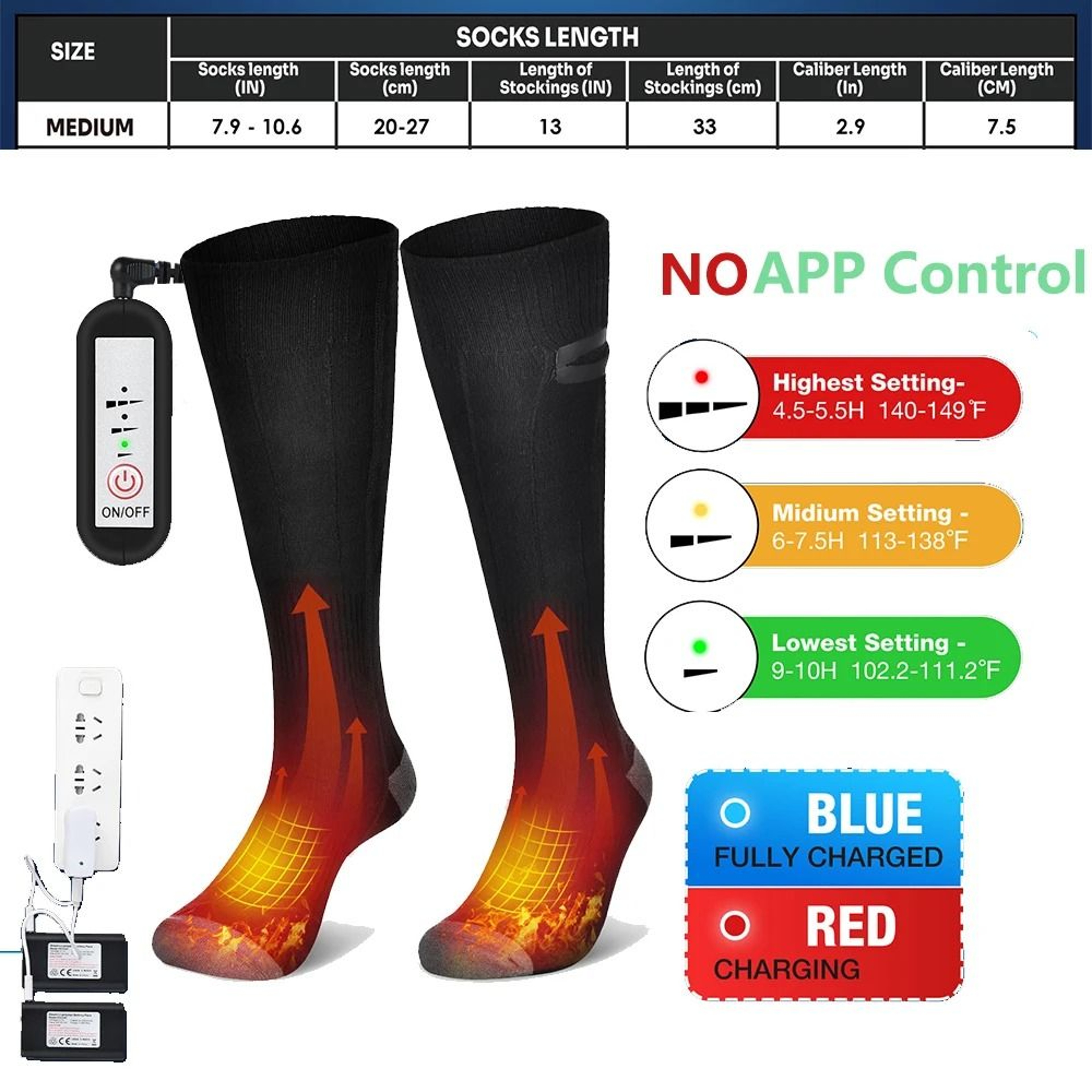 Smart App Controlled Rechargeable Heated Insoles 1