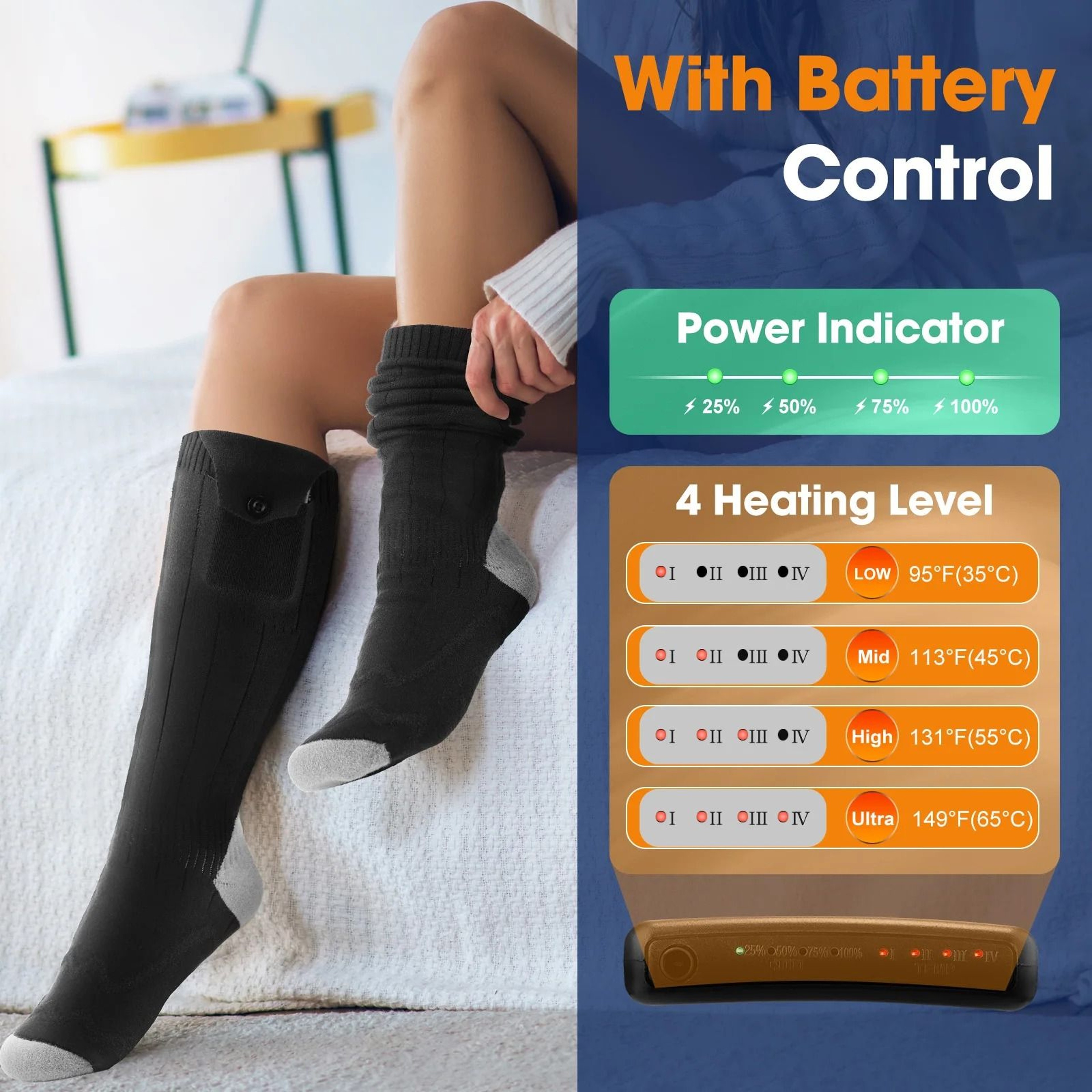 Smart App Controlled Rechargeable Heated Insoles 7