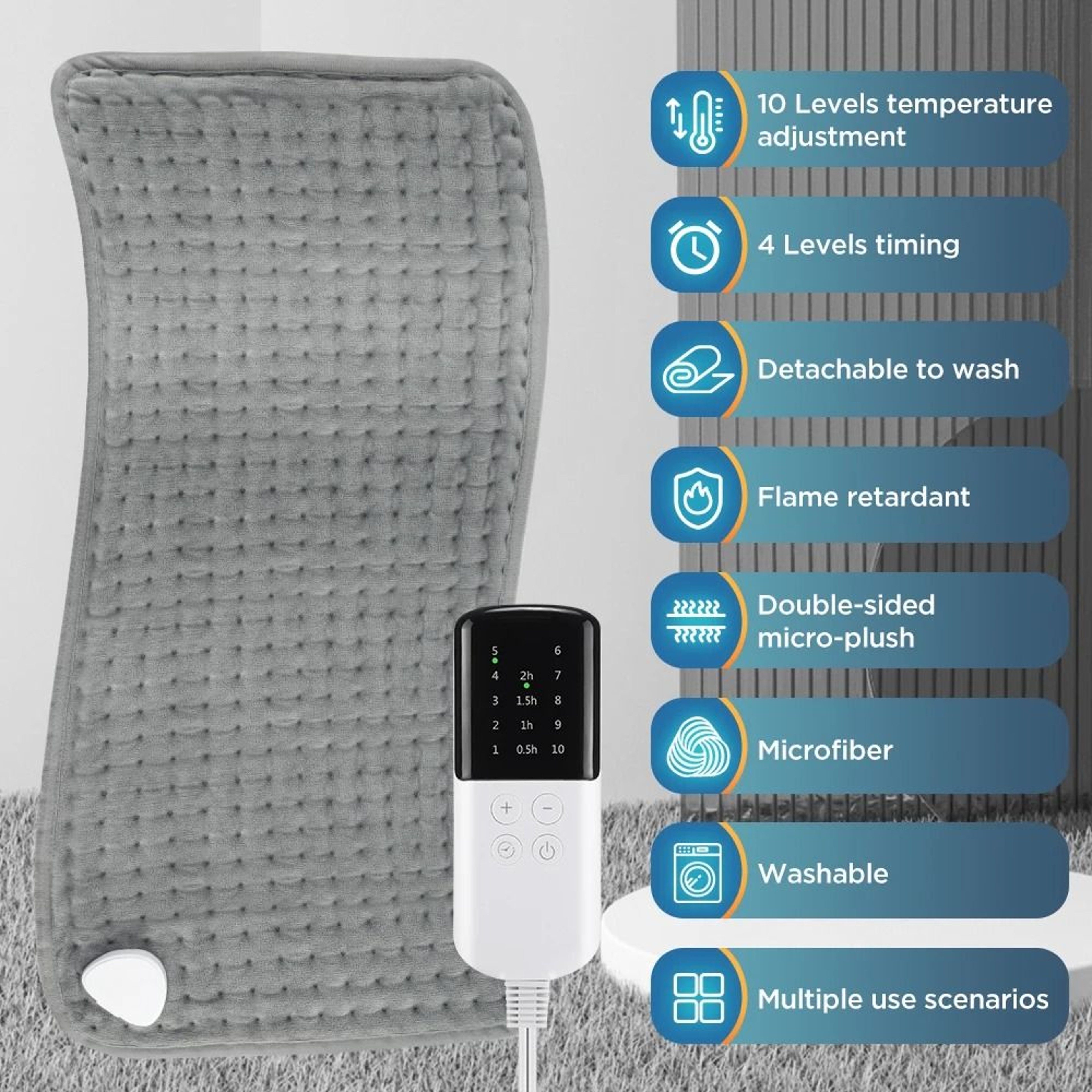 9 Level Electric Heating Pad For Hands Feet And Body 10