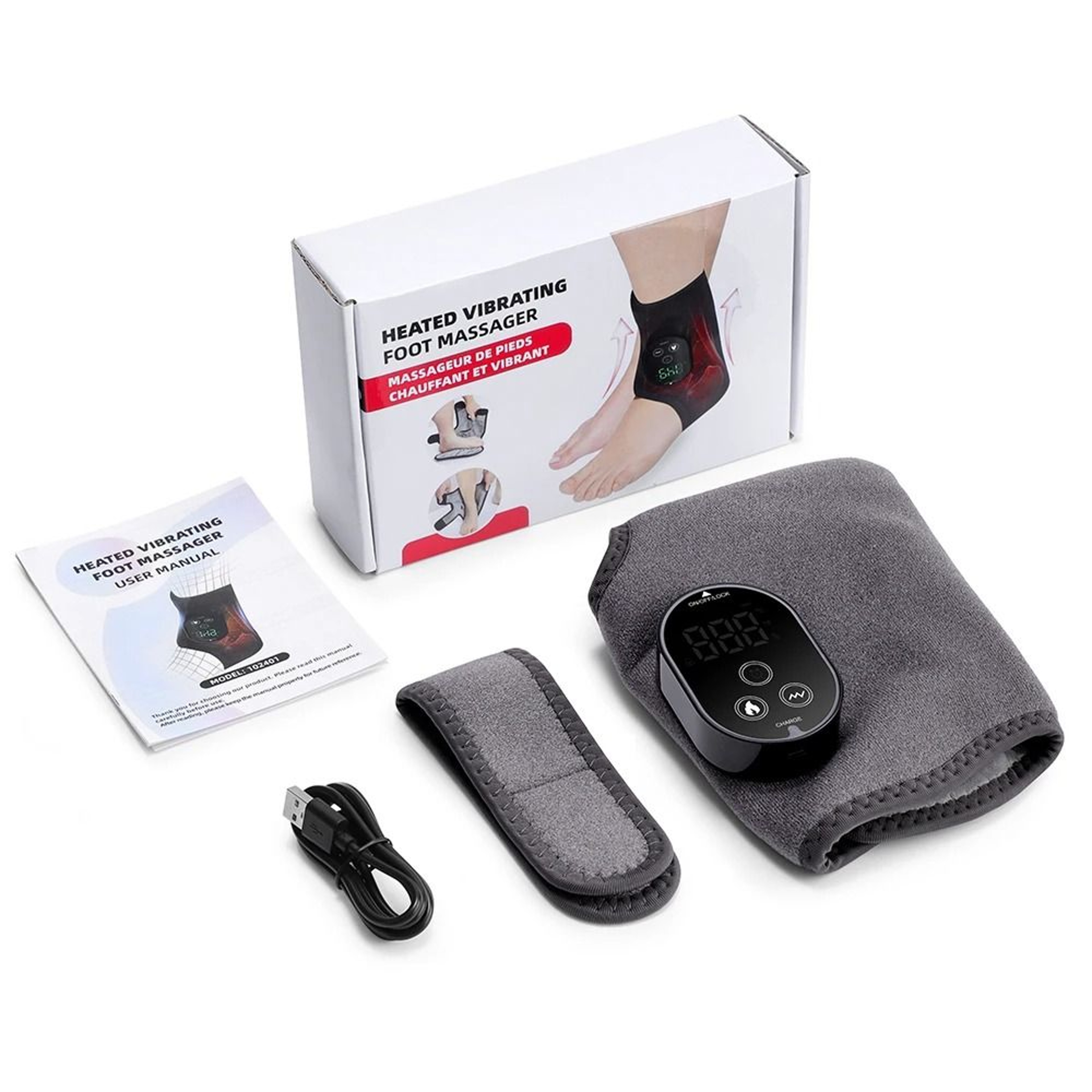 Dual Motor Heated Ankle And Calf Massage Wrap 2