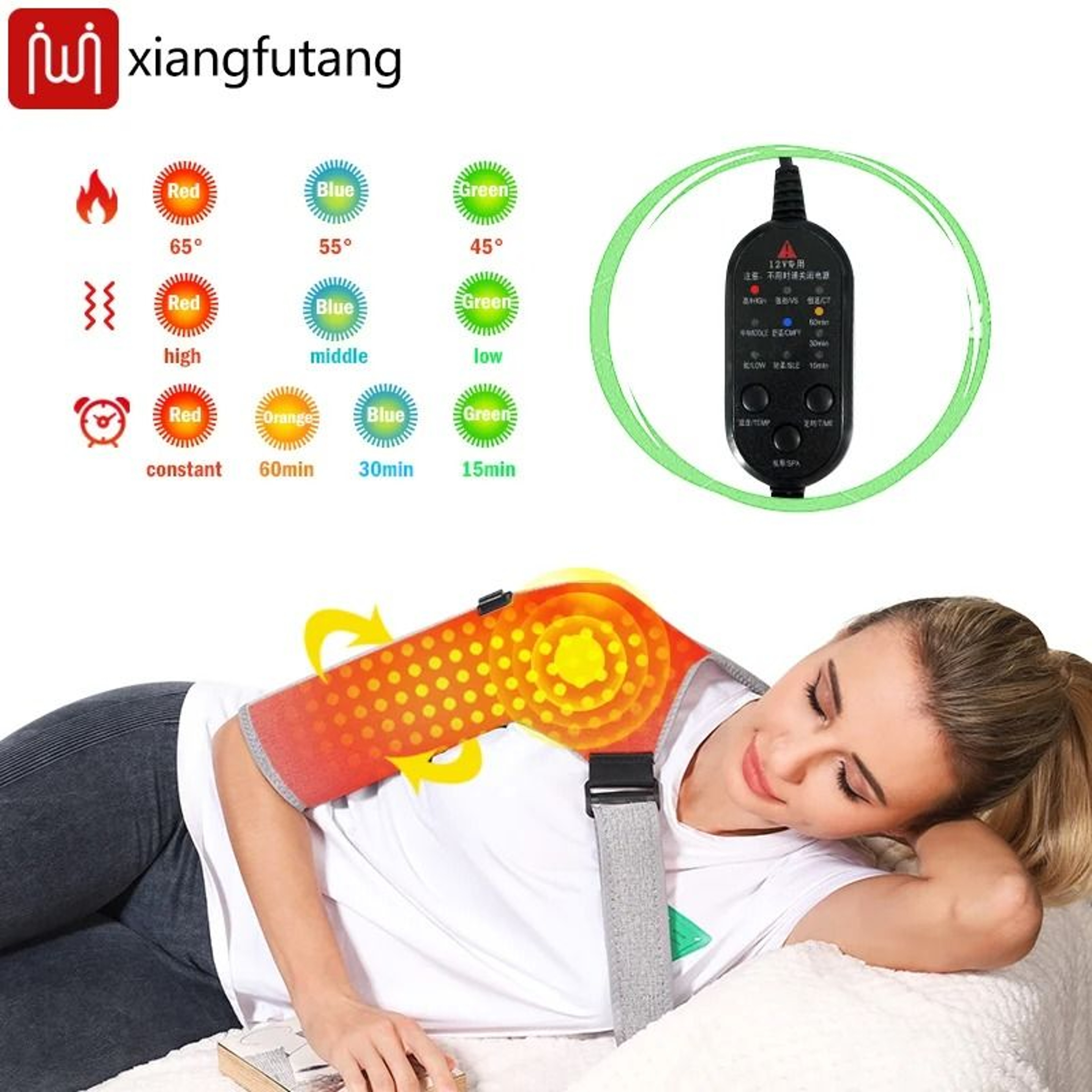 3 Mode Red Light Heated Vibration Shoulder Brace 10
