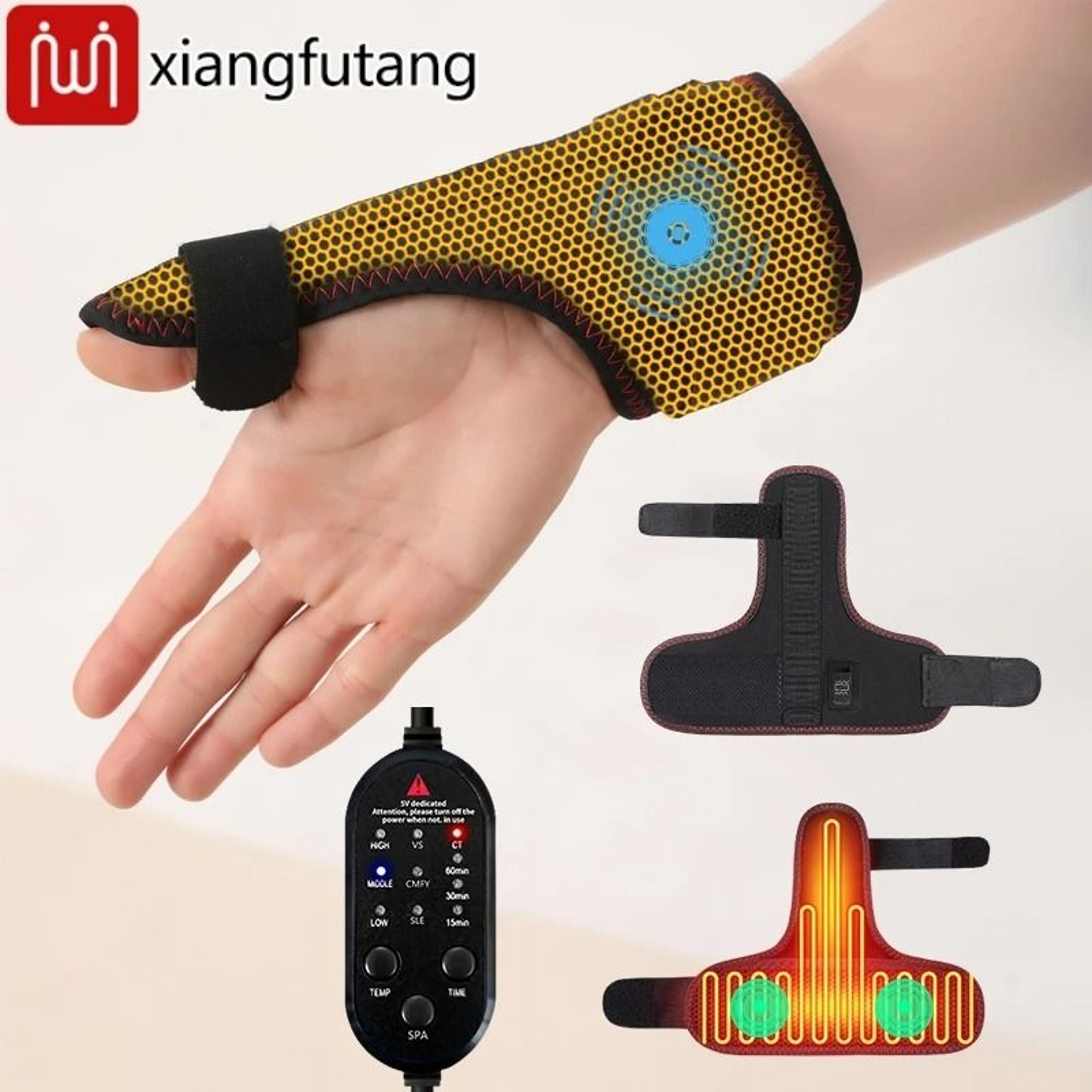 Heated Thumb And Wrist Support Massage Brace 0