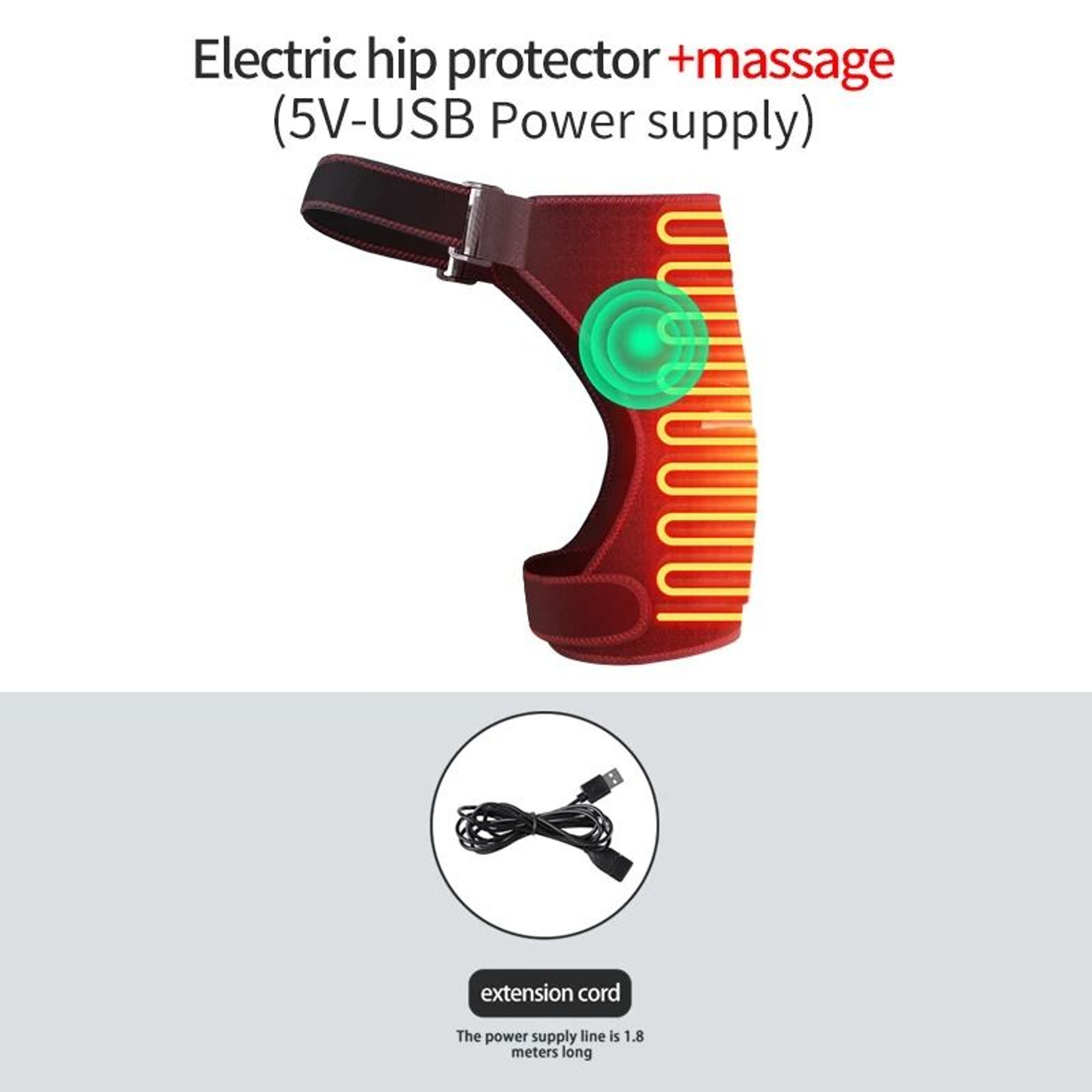 3 Level Heated Hip And Thigh Support Wrap 2