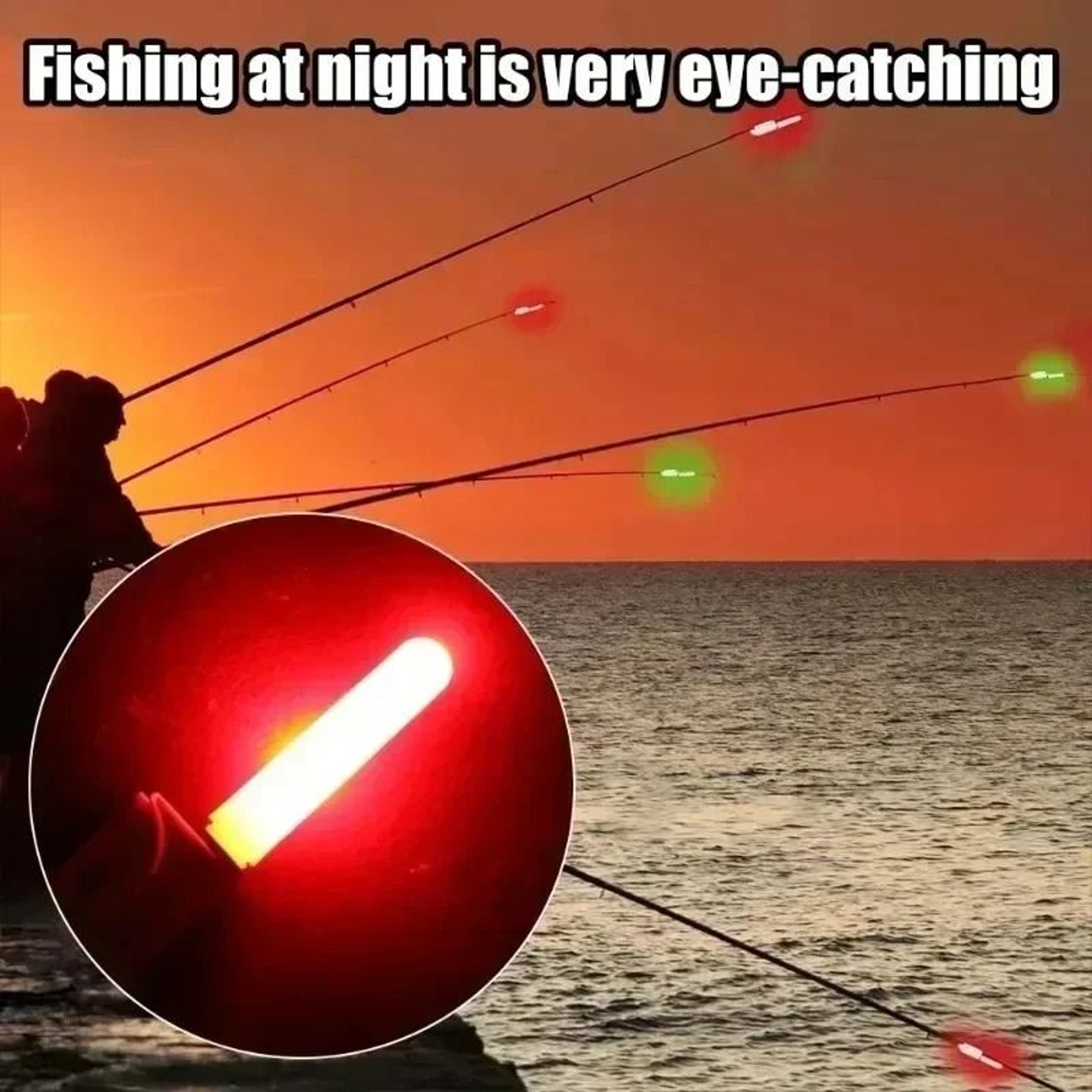 Waterproof LED Fishing Rod Tip Light For Night Fishing 8